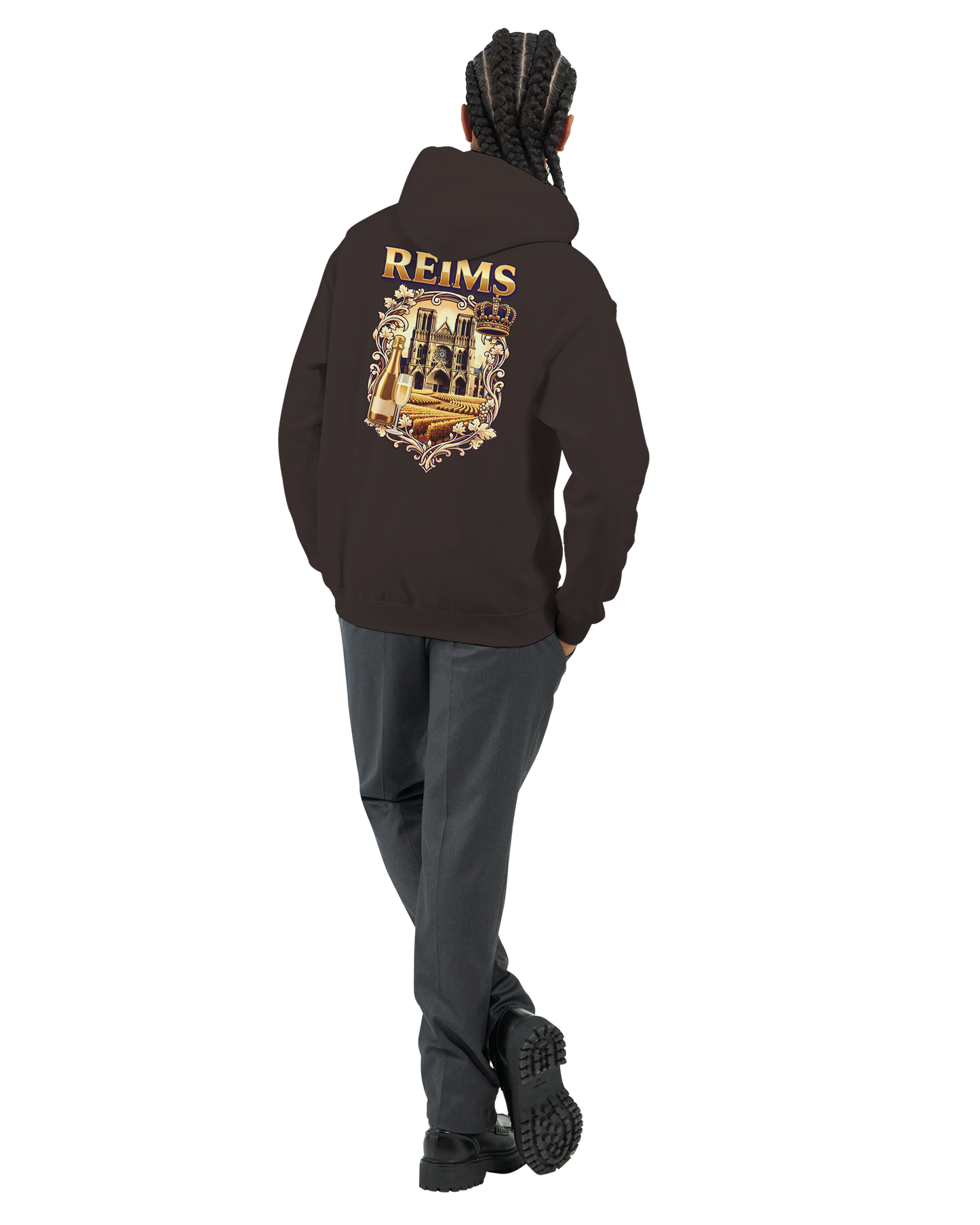 Sweat à capuche Reims – Hoodie unisexe classique style ville de France