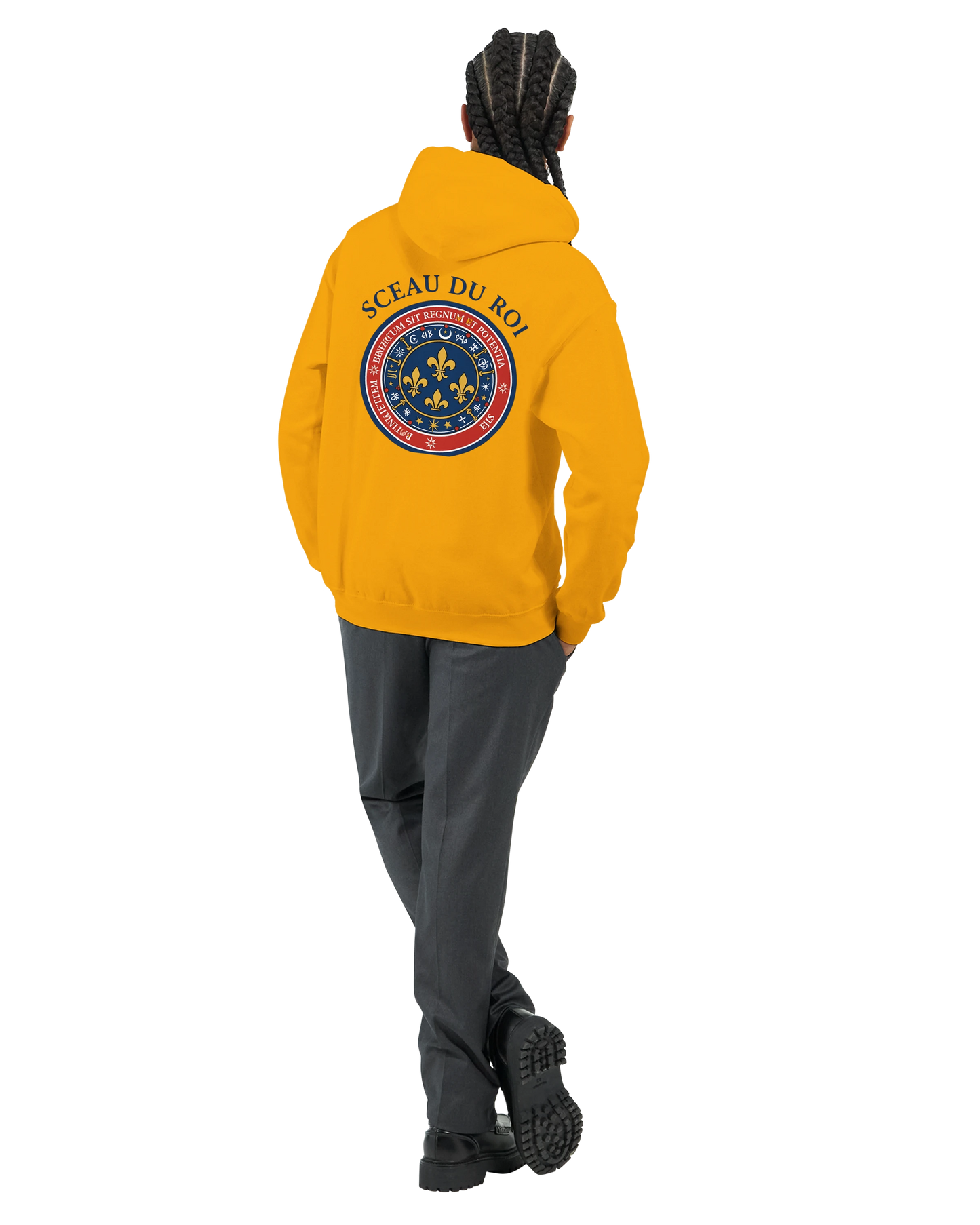 Herren-Kapuzenpullover „Siegel des Königs“ klassisch | Gildan® 18500