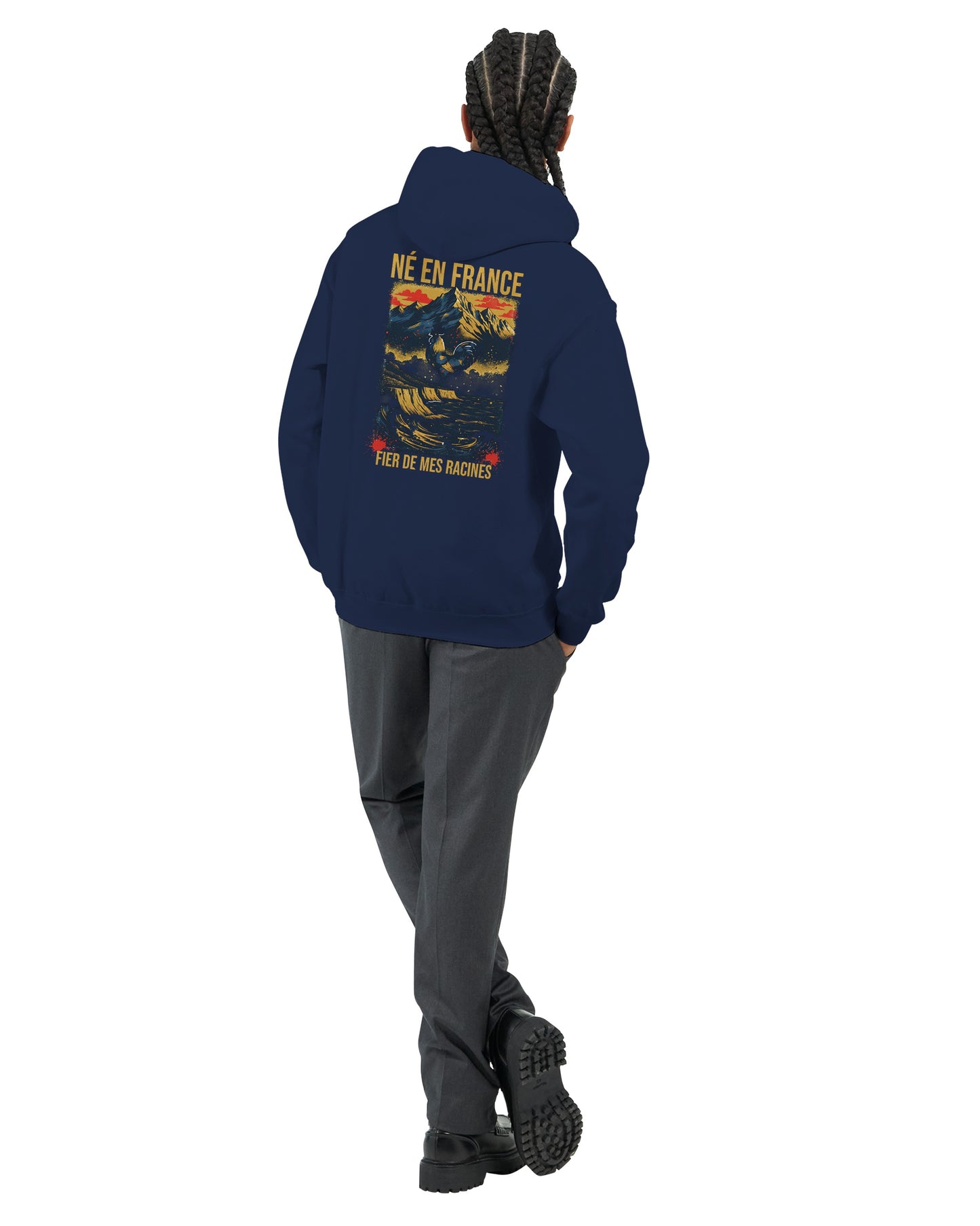 Sweat à Capuche Homme « Né en France » – Premium Confort et Style