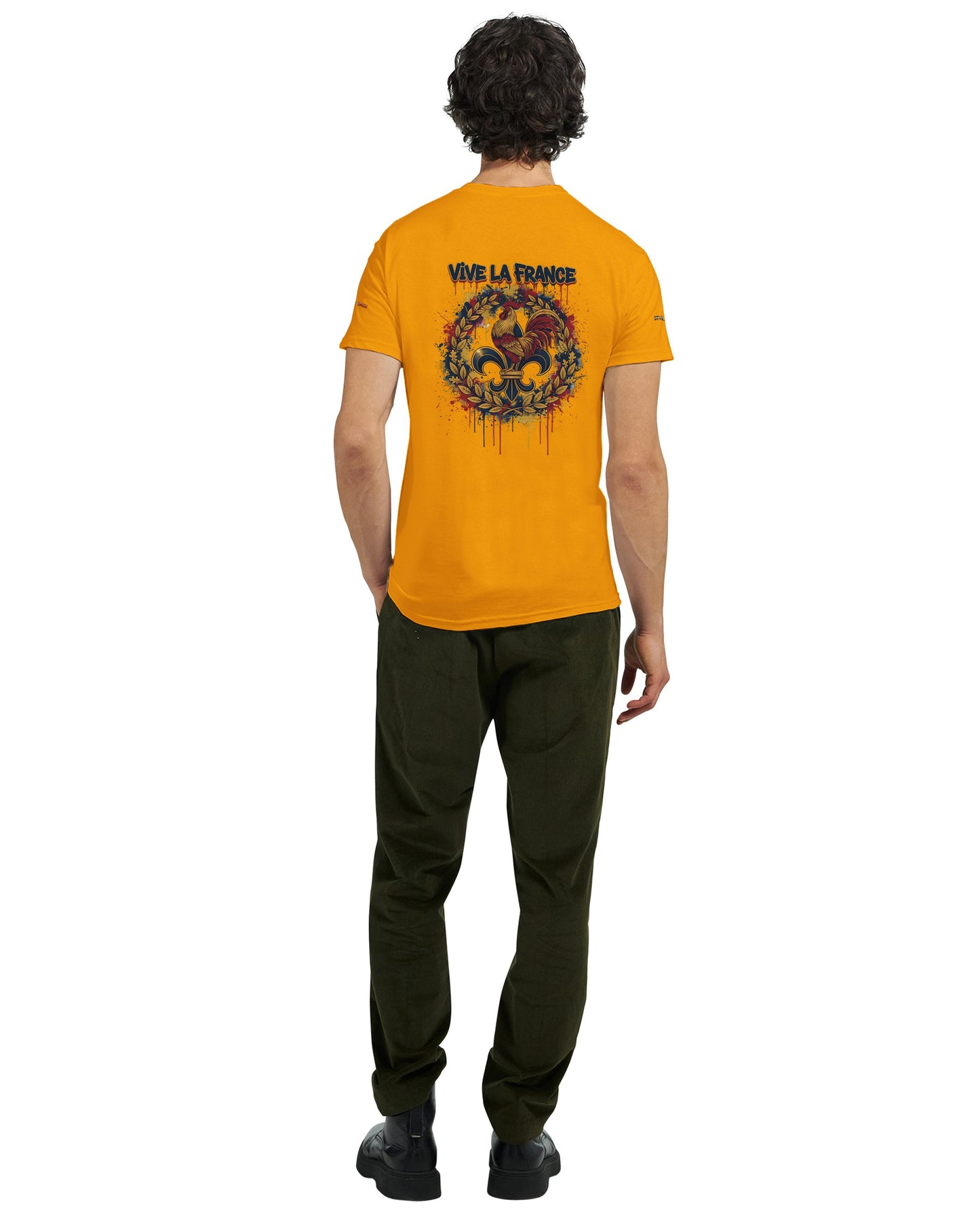 T-Shirt vive la France Herren dick Rundhals | Gildan® 5000