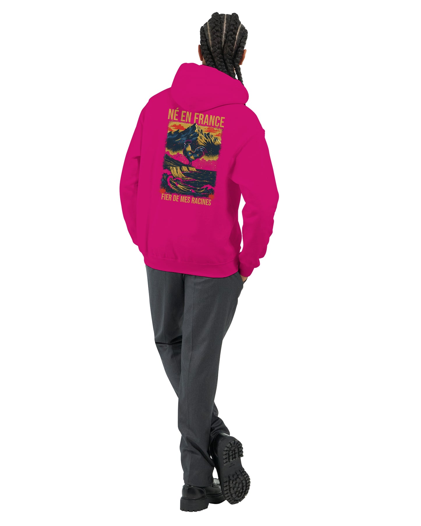 Sweat à Capuche Homme « Né en France » – Premium Confort et Style