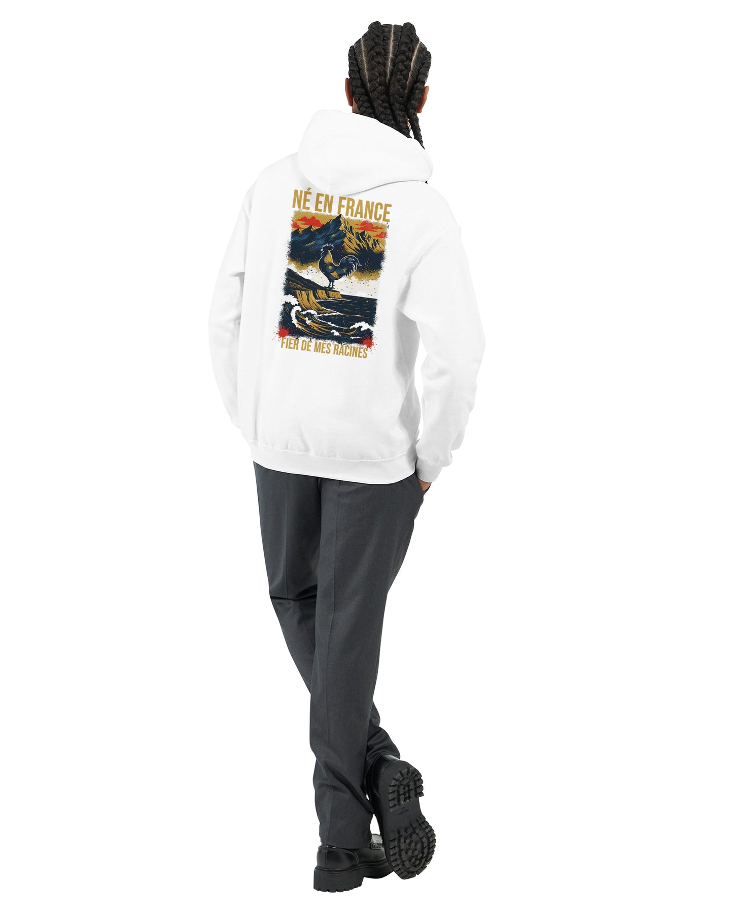Sweat à Capuche Homme « Né en France » – Premium Confort et Style