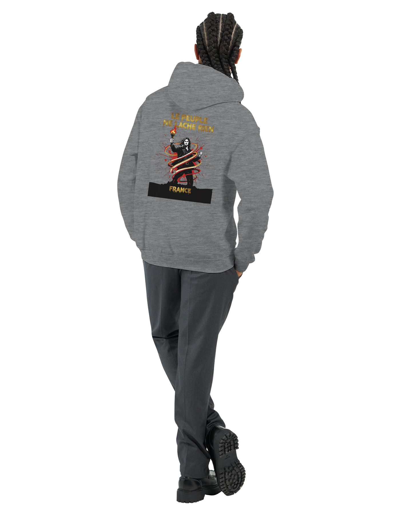 "The people don't give up" hoodie - classic French style for men | Gildan® 18500