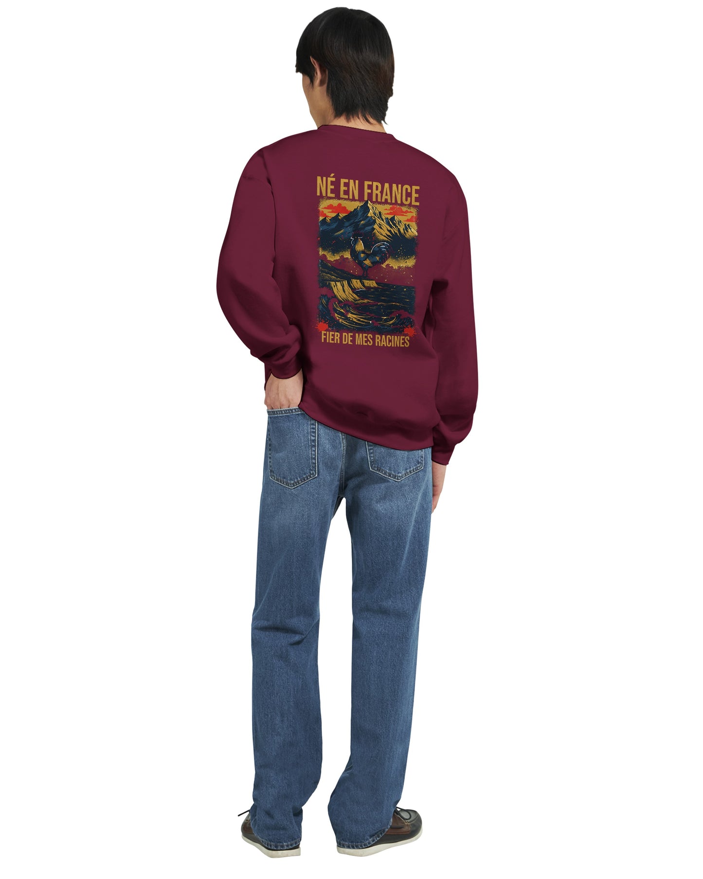 Sweat-shirt Homme Né en France - Confort Premium et Coupe Classique