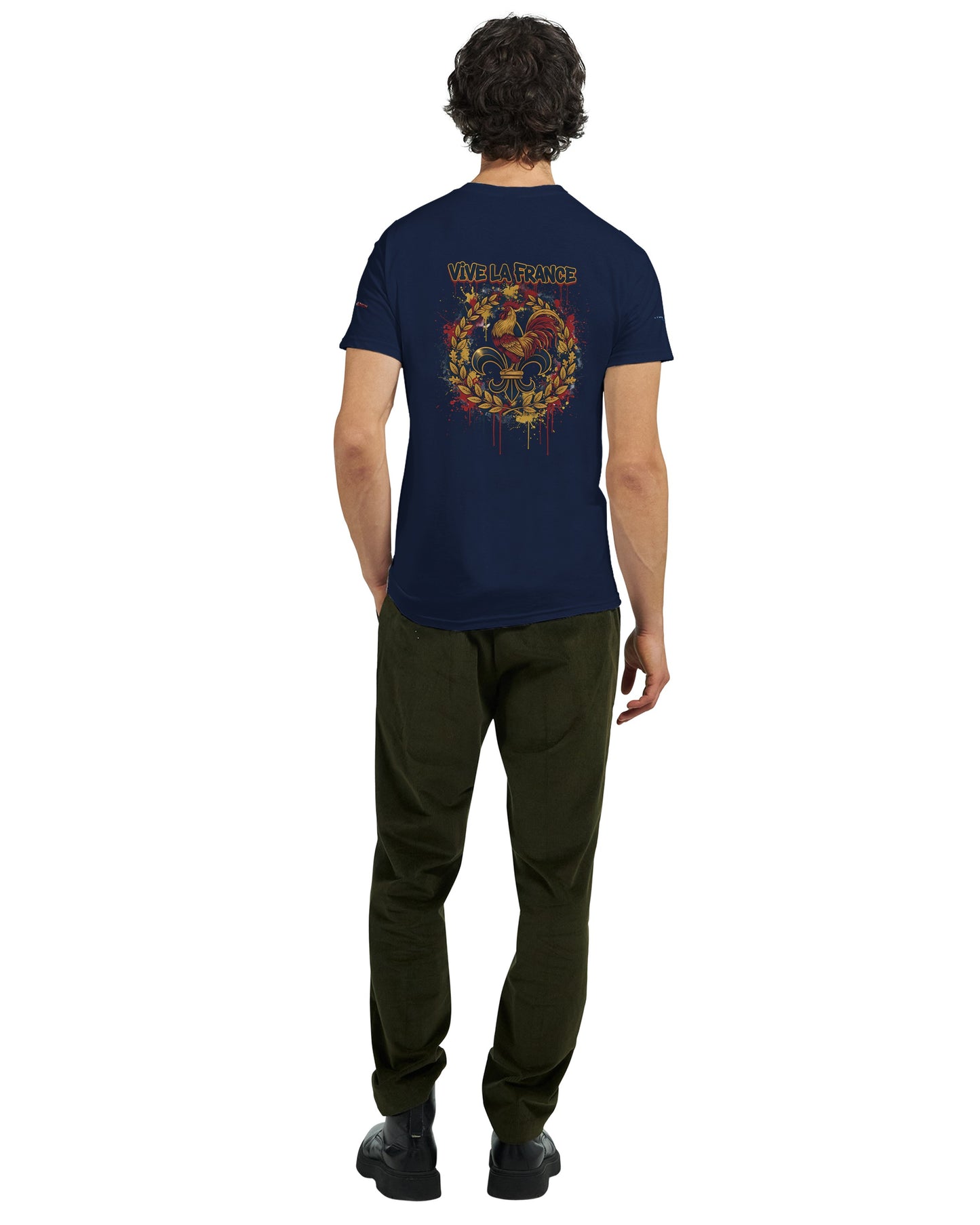 T-Shirt vive la France Herren dick Rundhals | Gildan® 5000