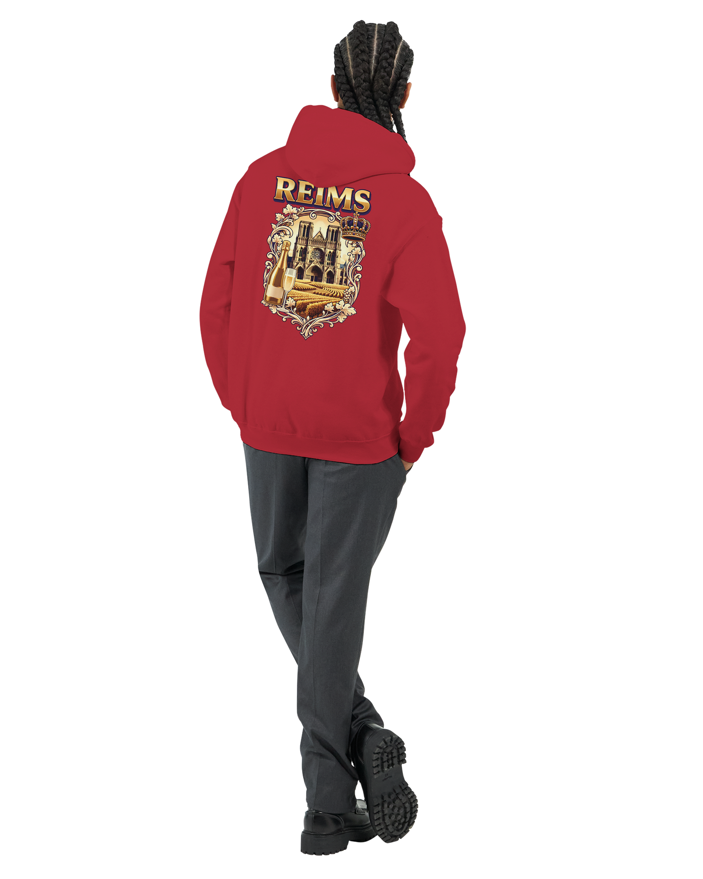 Sweat à capuche Reims – Hoodie unisexe classique style ville de France
