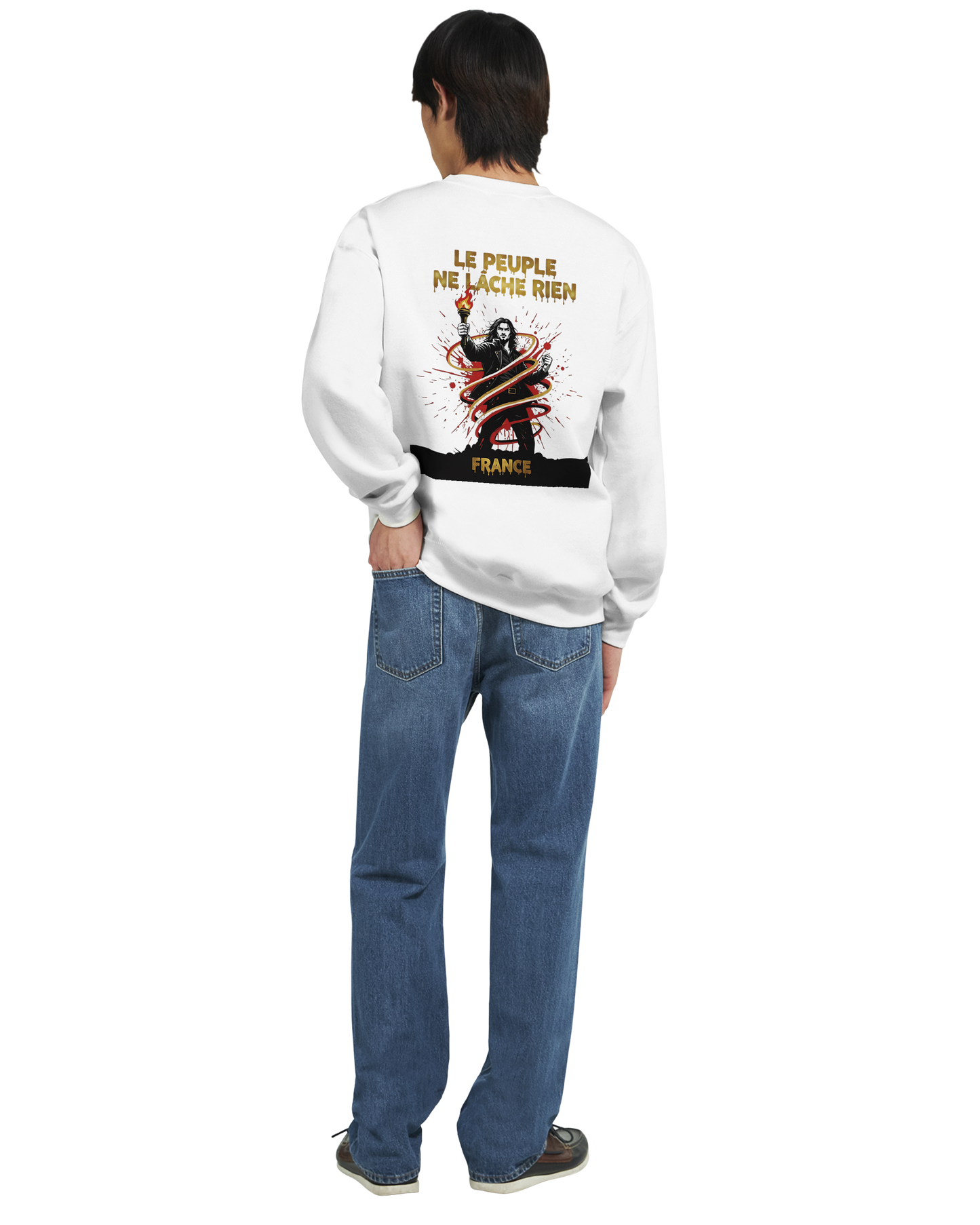 Sweatshirt "Le peuple lâche rien" French Style Classic Crewneck | Gildan® 18000