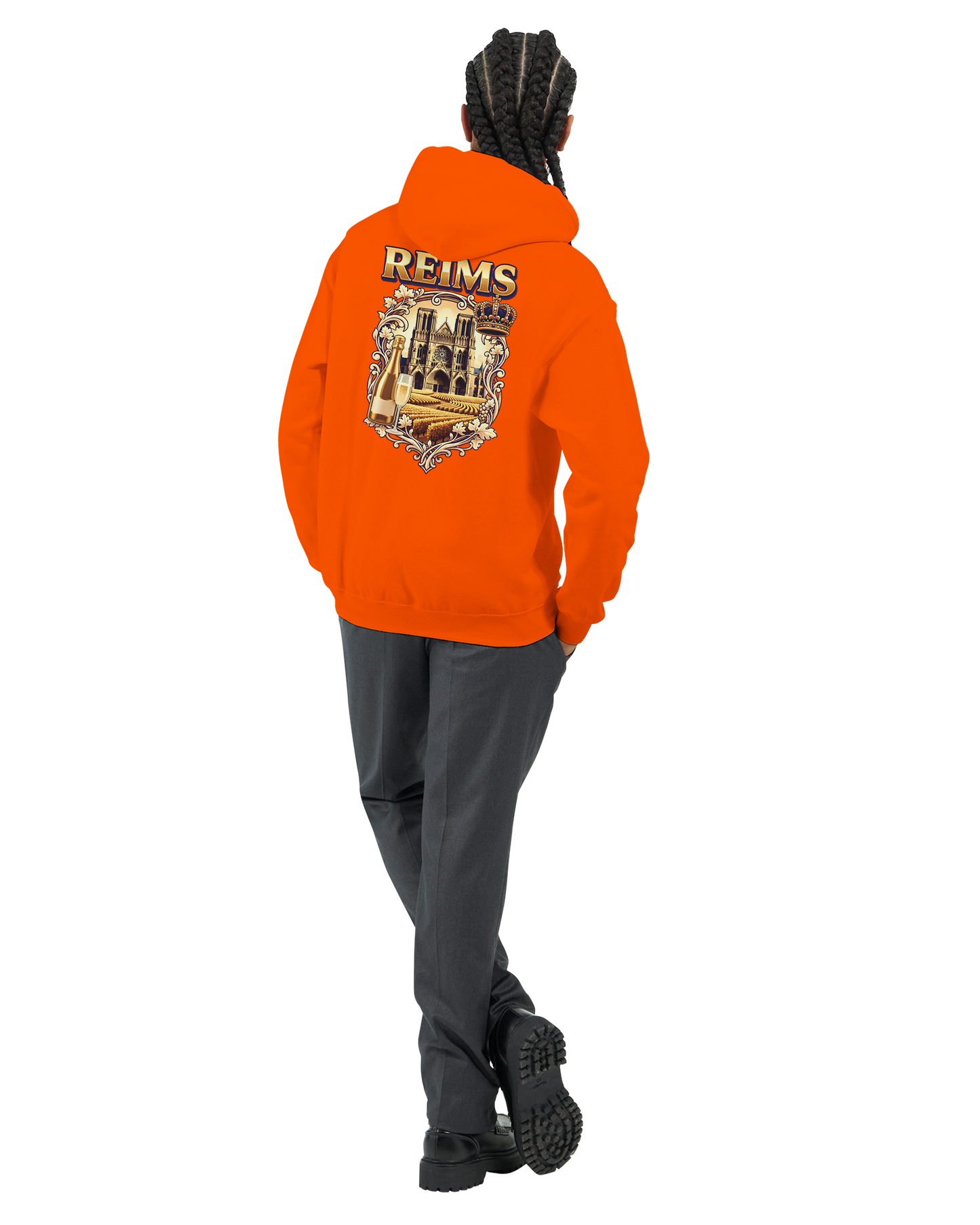 Sweat à capuche Reims – Hoodie unisexe classique style ville de France