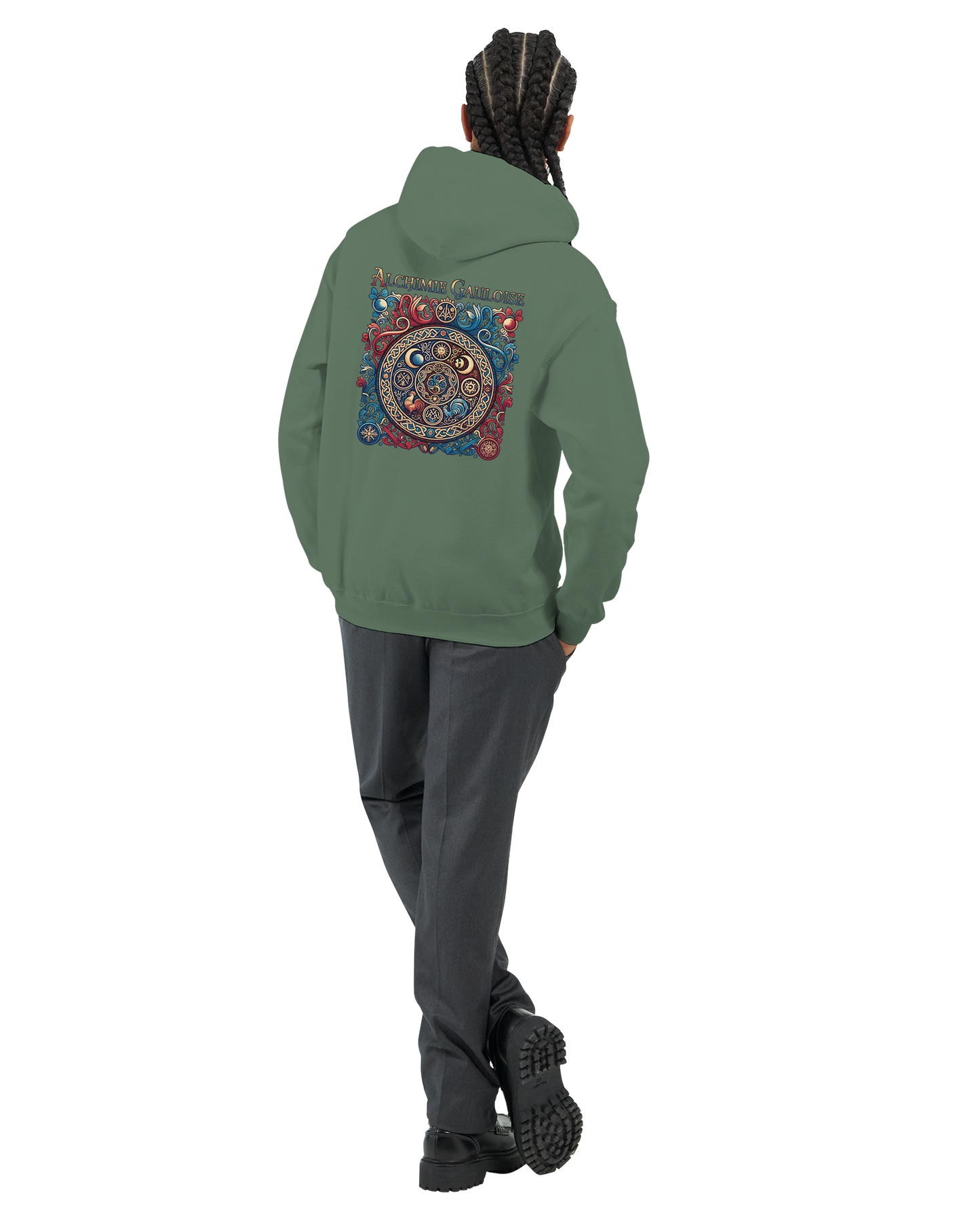 Herren-Kapuzenpullover „Gallische Alchemie“ klassisch | Gildan® 18500