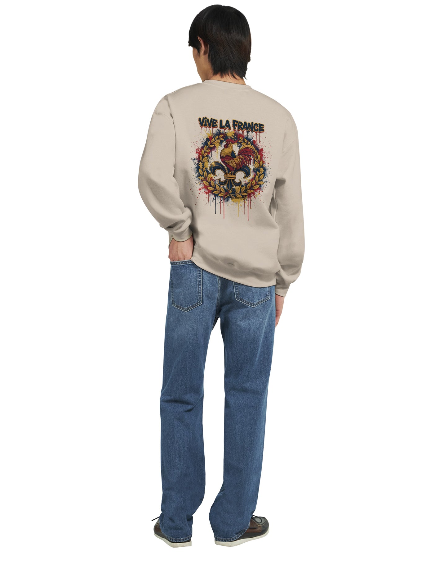Sweat-shirt Vive la France pour Homme – Sweat à Capuche en Coton Premium