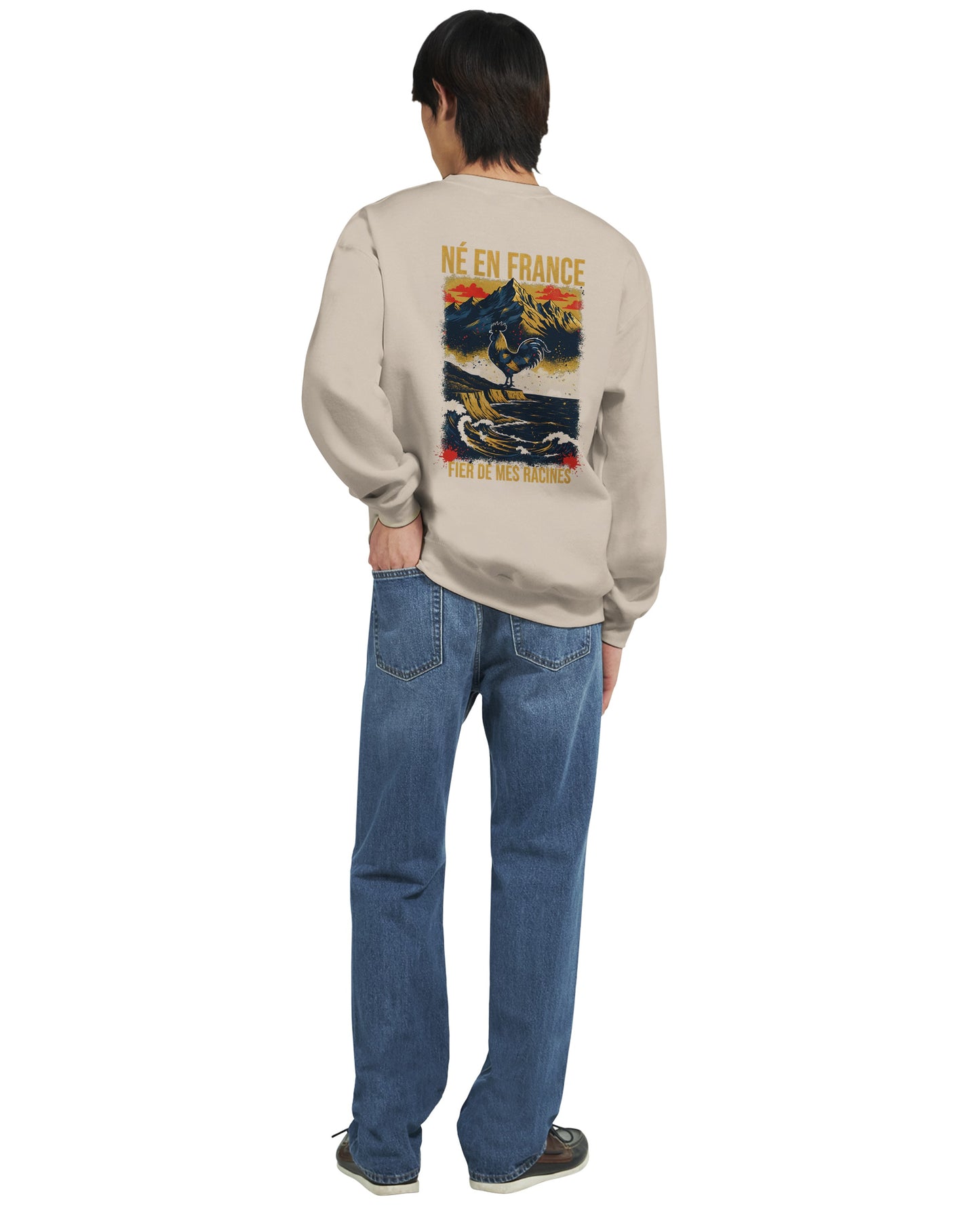 Sweat-shirt Homme Né en France - Confort Premium et Coupe Classique