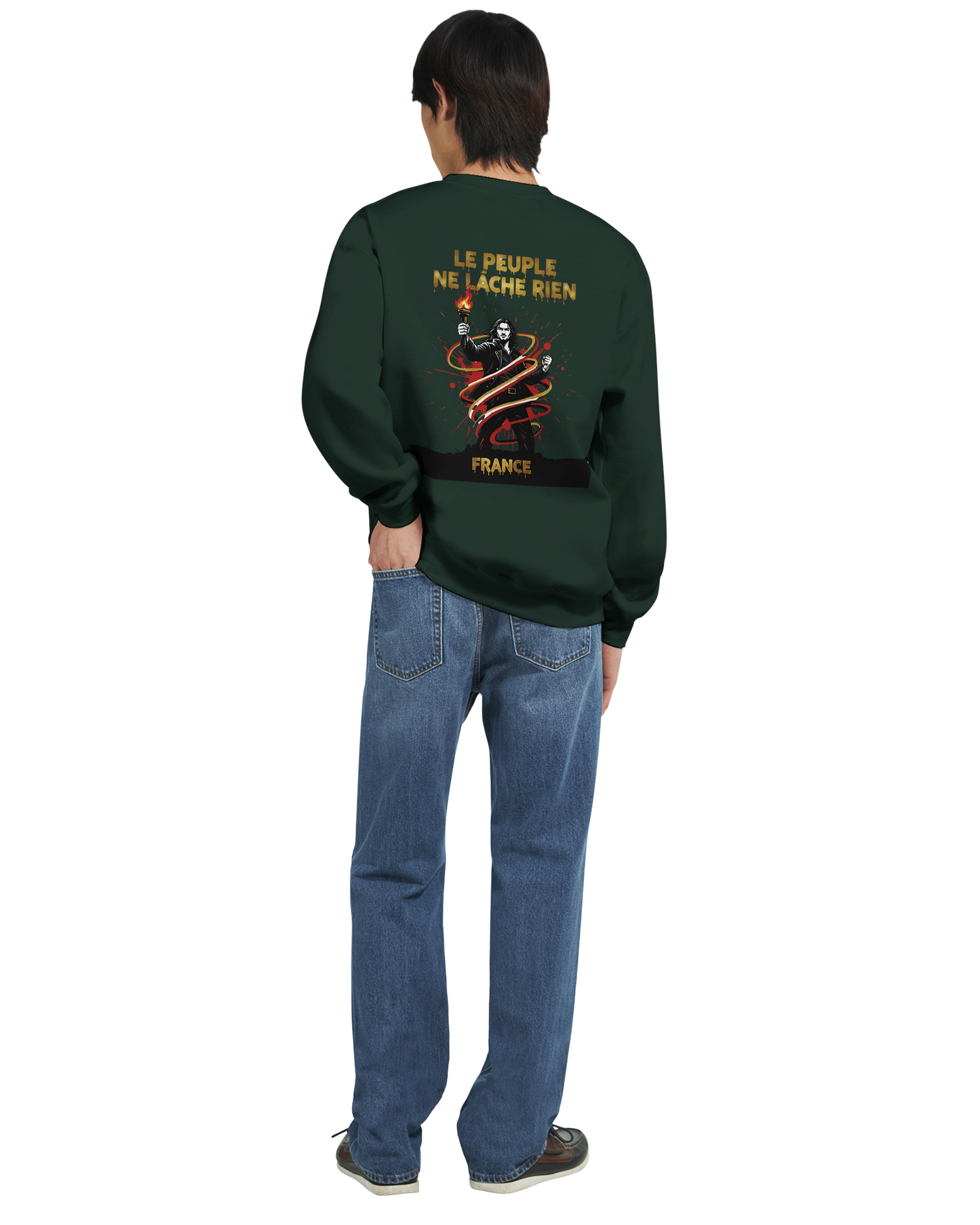 Sweatshirt "Le peuple lâche rien" French Style Classic Crewneck | Gildan® 18000