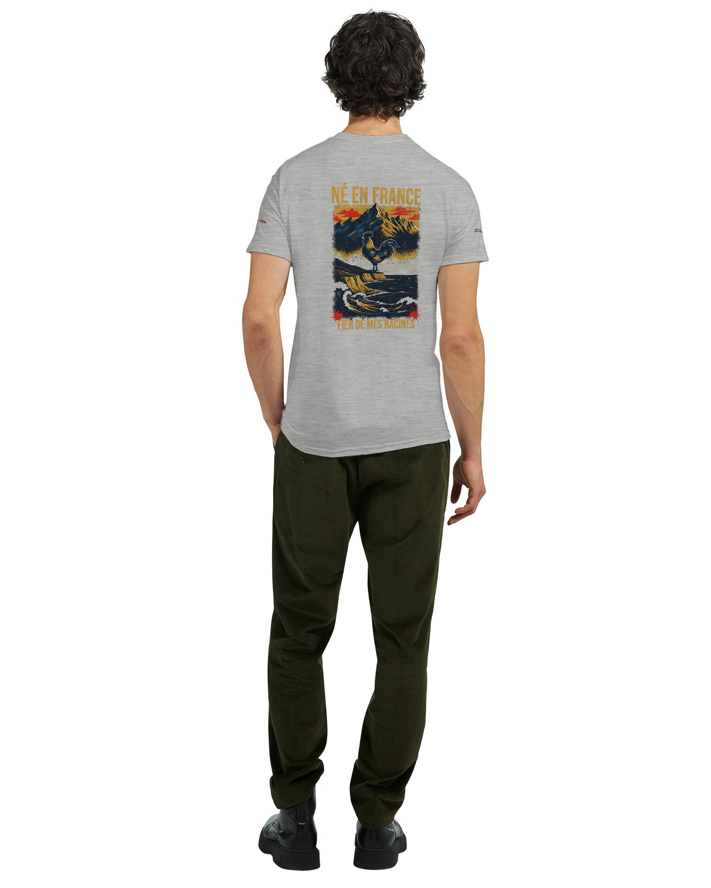 T-Shirt in Frankreich geboren dick rundhals | Gildan® 5000