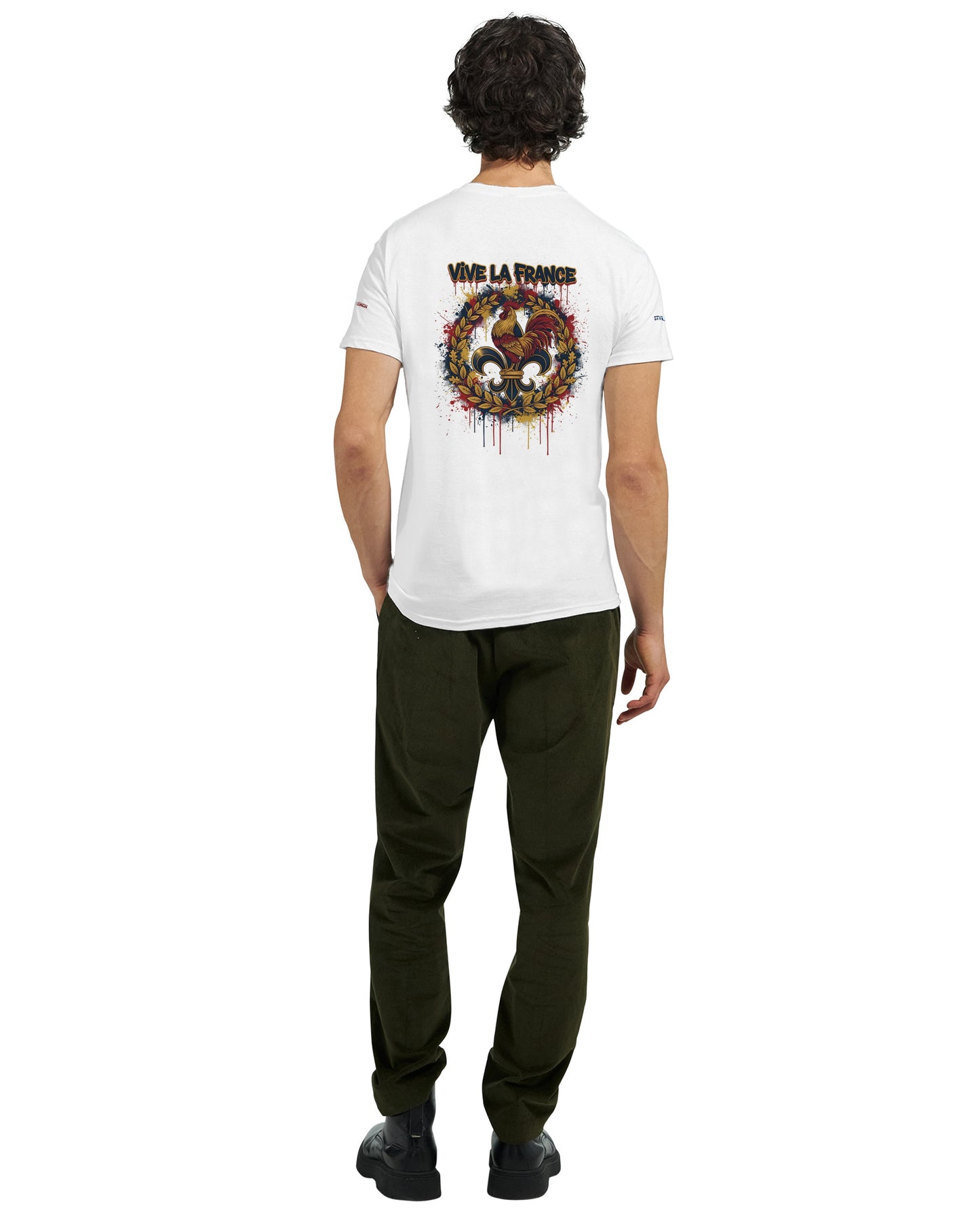 T-Shirt vive la France Herren dick Rundhals | Gildan® 5000
