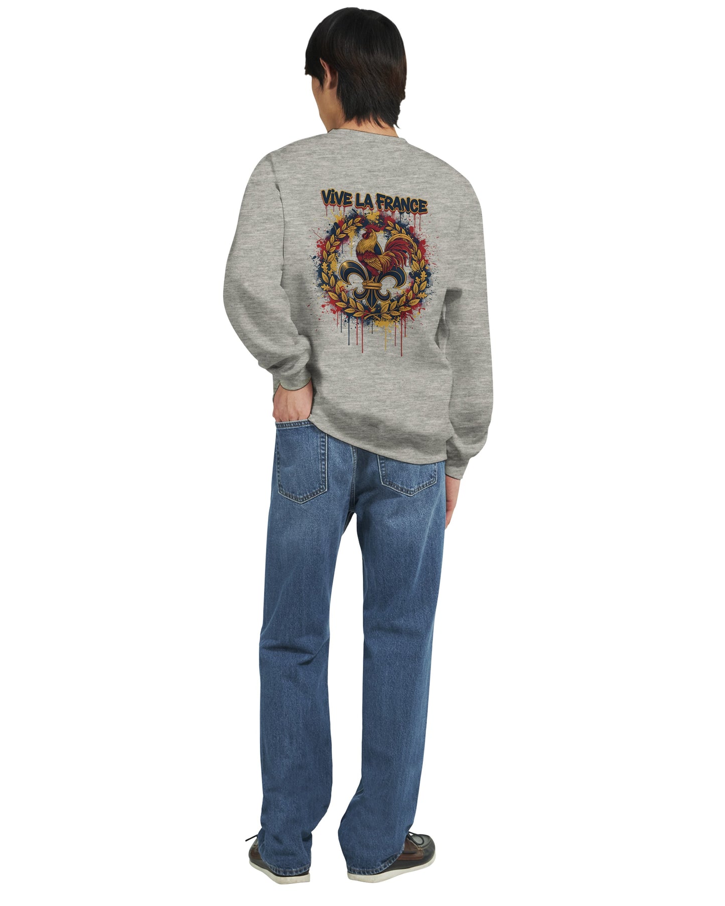 Sweat-shirt Vive la France pour Homme – Sweat à Capuche en Coton Premium