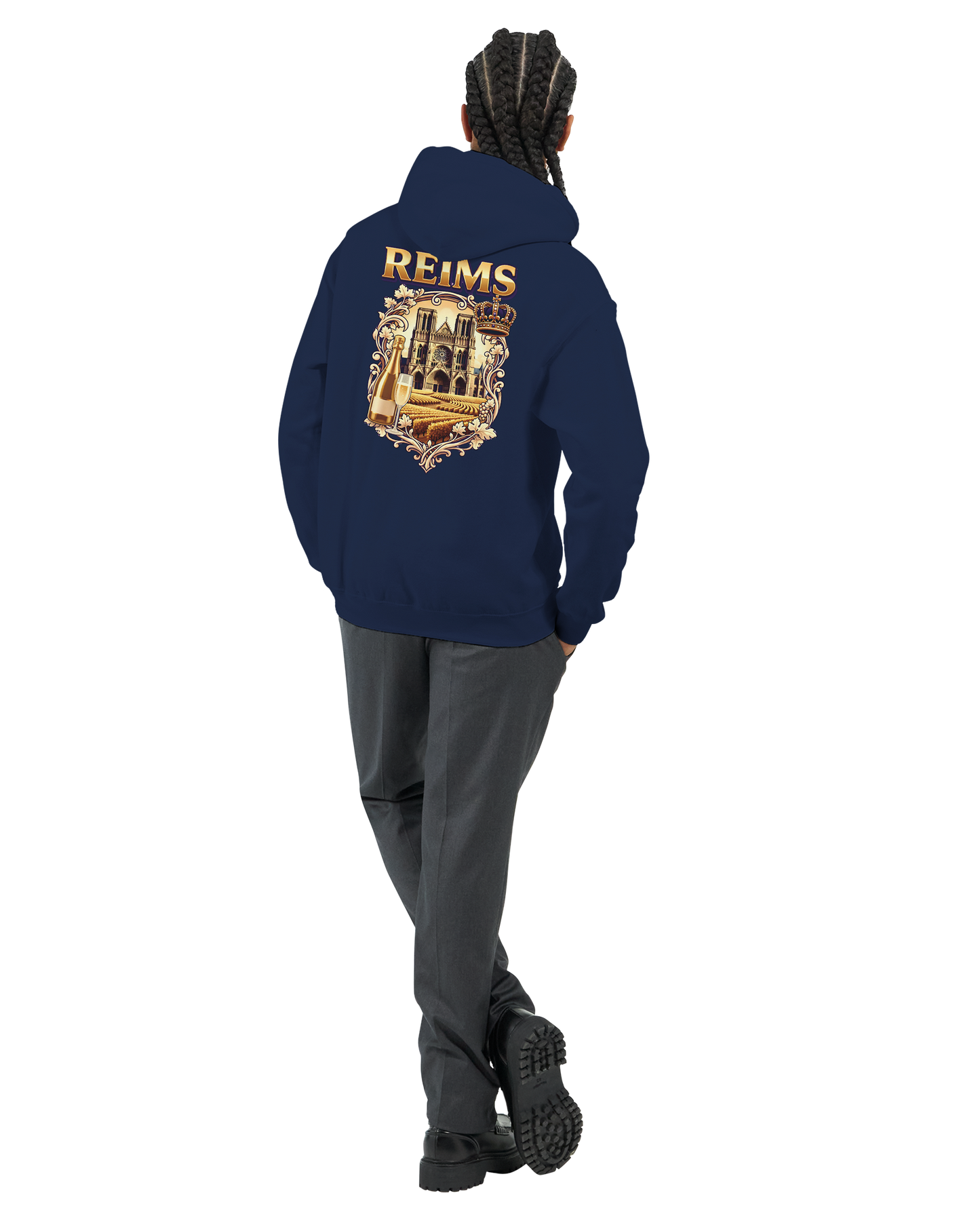 Sweat à capuche Reims – Hoodie unisexe classique style ville de France