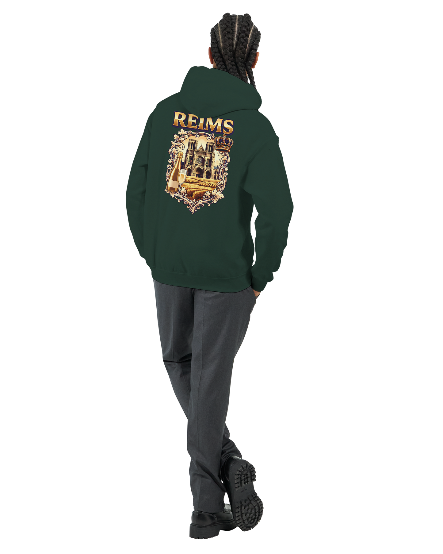 Sweat à capuche Reims – Hoodie unisexe classique style ville de France