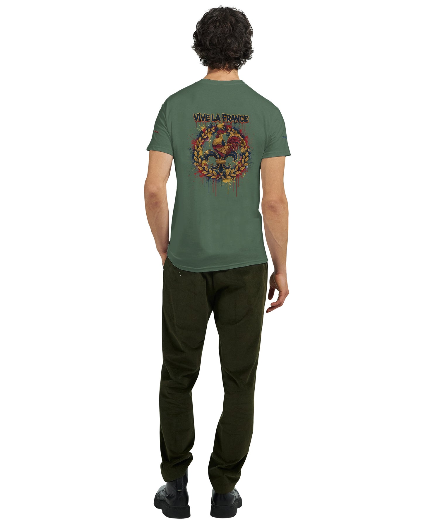 T-Shirt vive la France Herren dick Rundhals | Gildan® 5000