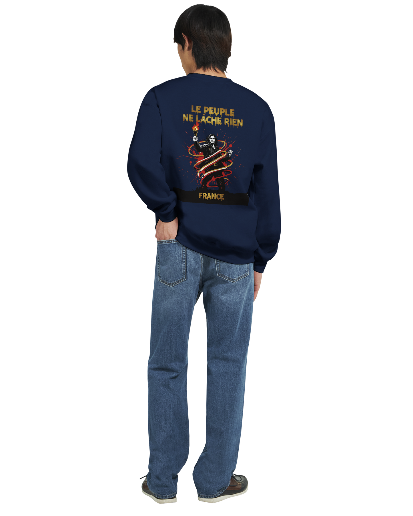 Sweatshirt "Le peuple lâche rien" French Style Classic Crewneck | Gildan® 18000