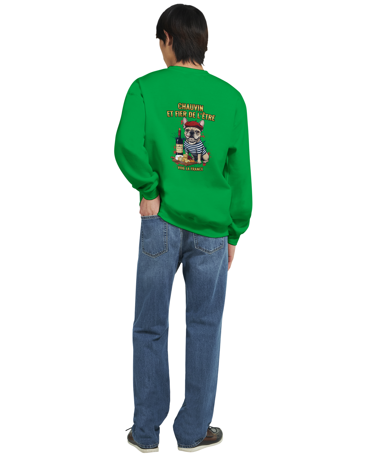 Sweatshirt „Chauvin und stolz darauf zu sein“ im klassischen französischen Rundhals-Stil | Gildan® 18000