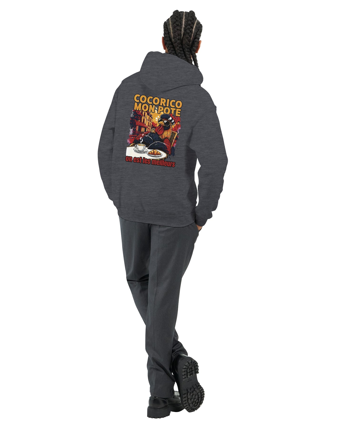 Herren-Kapuzenpullover „Cocorico, wir sind die Besten“ klassisch | Gildan® 18500