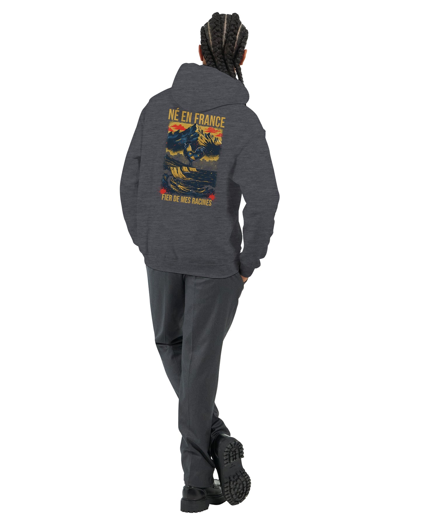 Sweat à Capuche Homme « Né en France » – Premium Confort et Style