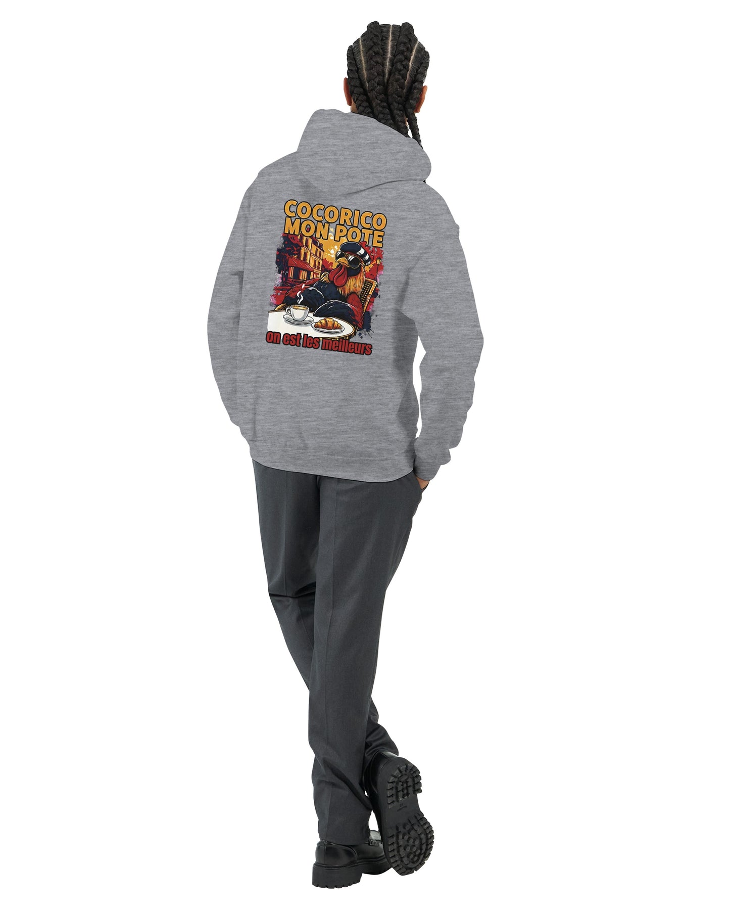 Herren-Kapuzenpullover „Cocorico, wir sind die Besten“ klassisch | Gildan® 18500