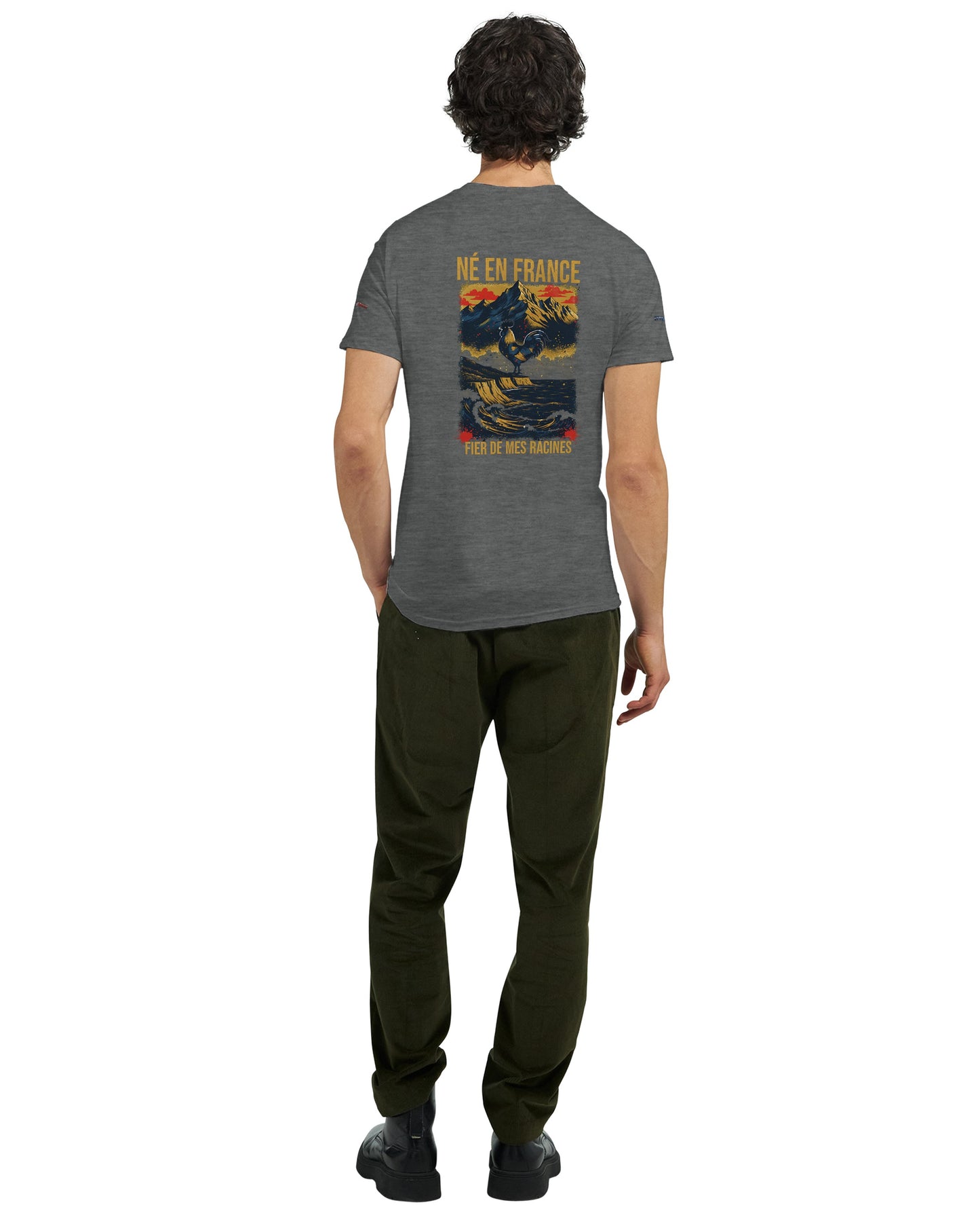 T-Shirt in Frankreich geboren dick rundhals | Gildan® 5000