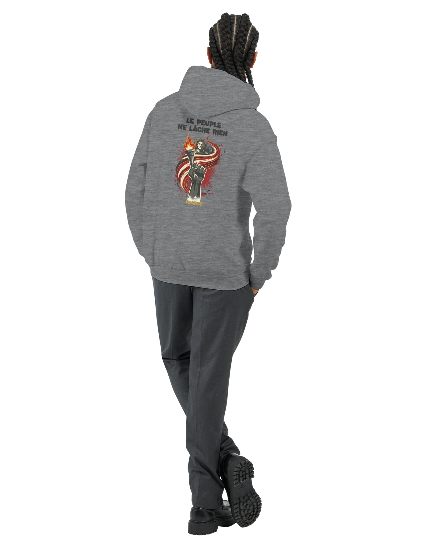 "The people don't give up" hoodie - classic French style for men | Gildan® 18500