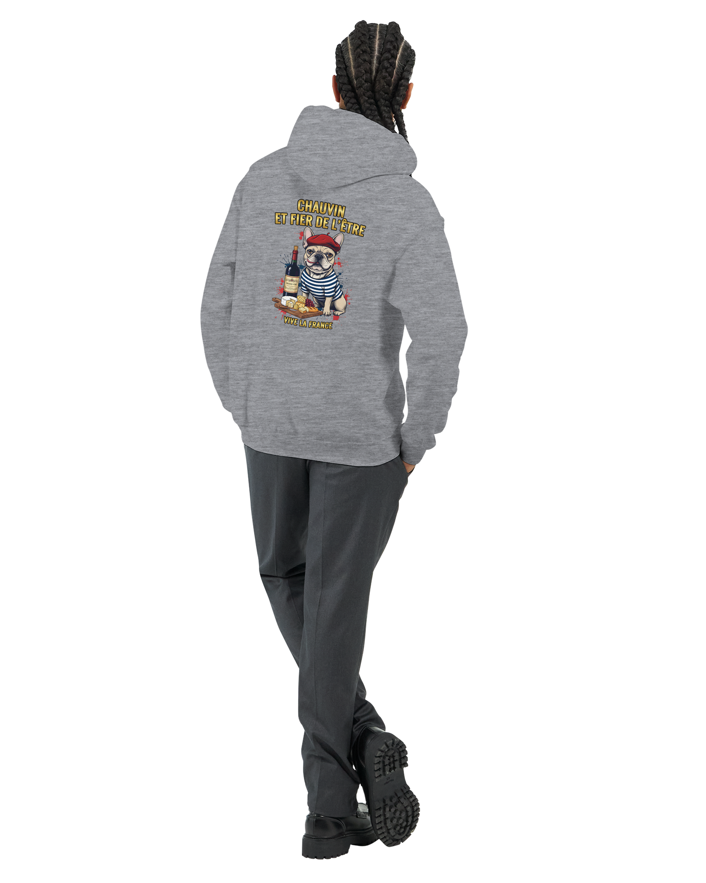 Klassischer französischer Hoodie "Chauvinistisch und stolz darauf, ein Mann zu sein" | Gildan® 18500