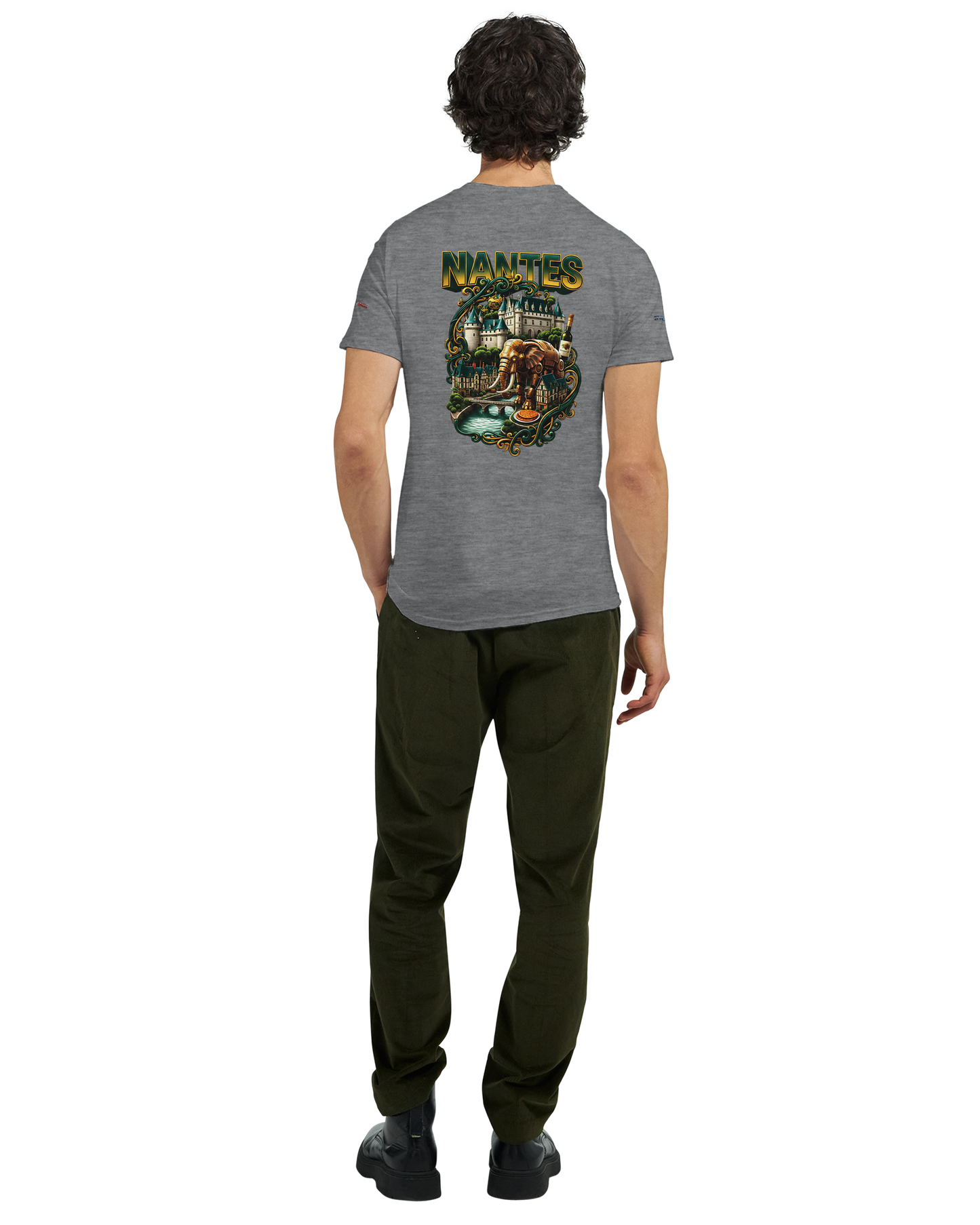 Unisex T-Shirt Nantes Stadt Frankreich | dickes Rundhals-T-Shirt | Gildan® 5000