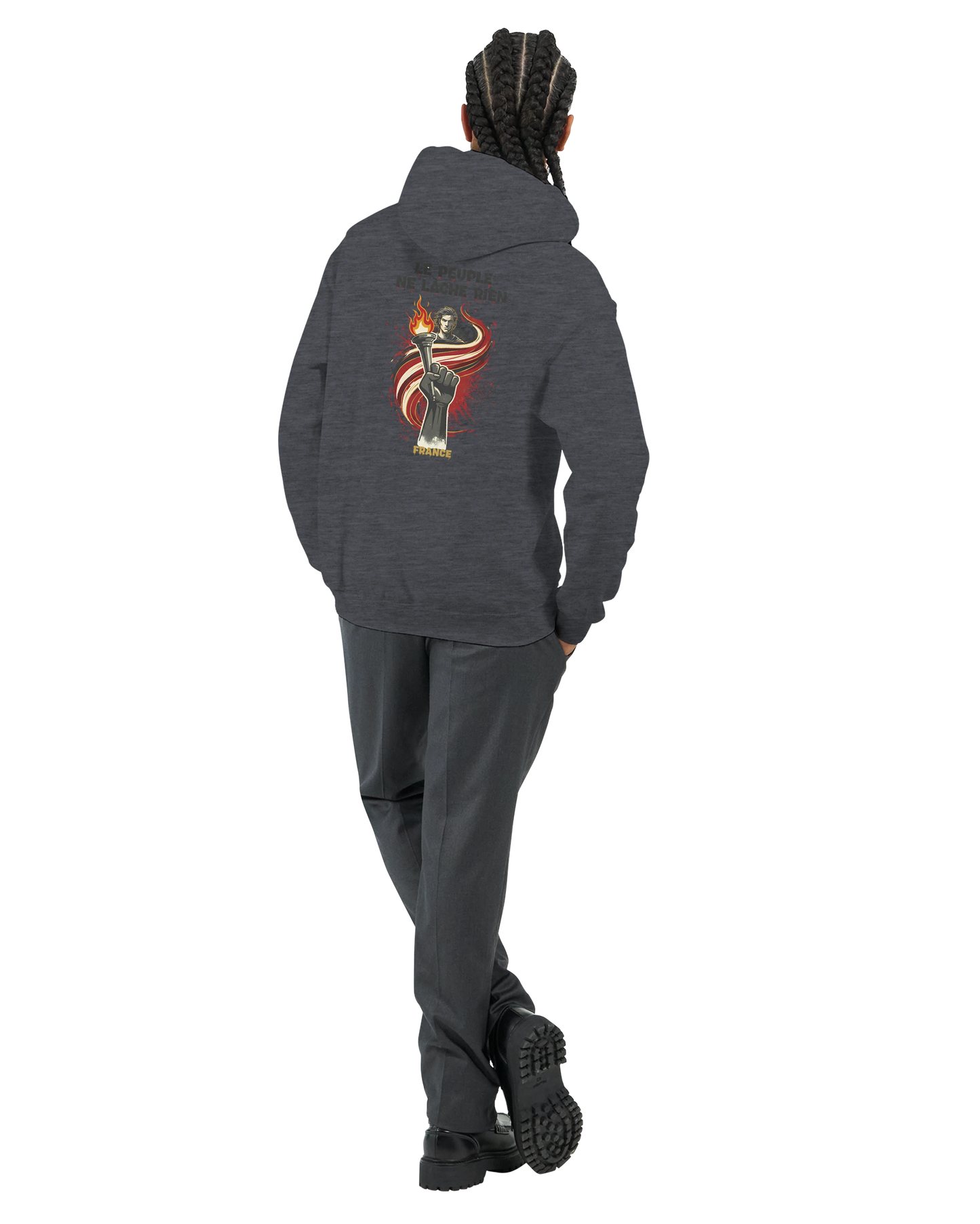 "The people don't give up" hoodie - classic French style for men | Gildan® 18500
