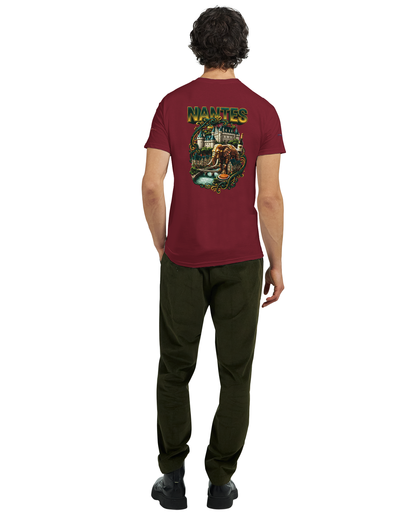 Unisex T-Shirt Nantes Stadt Frankreich | dickes Rundhals-T-Shirt | Gildan® 5000