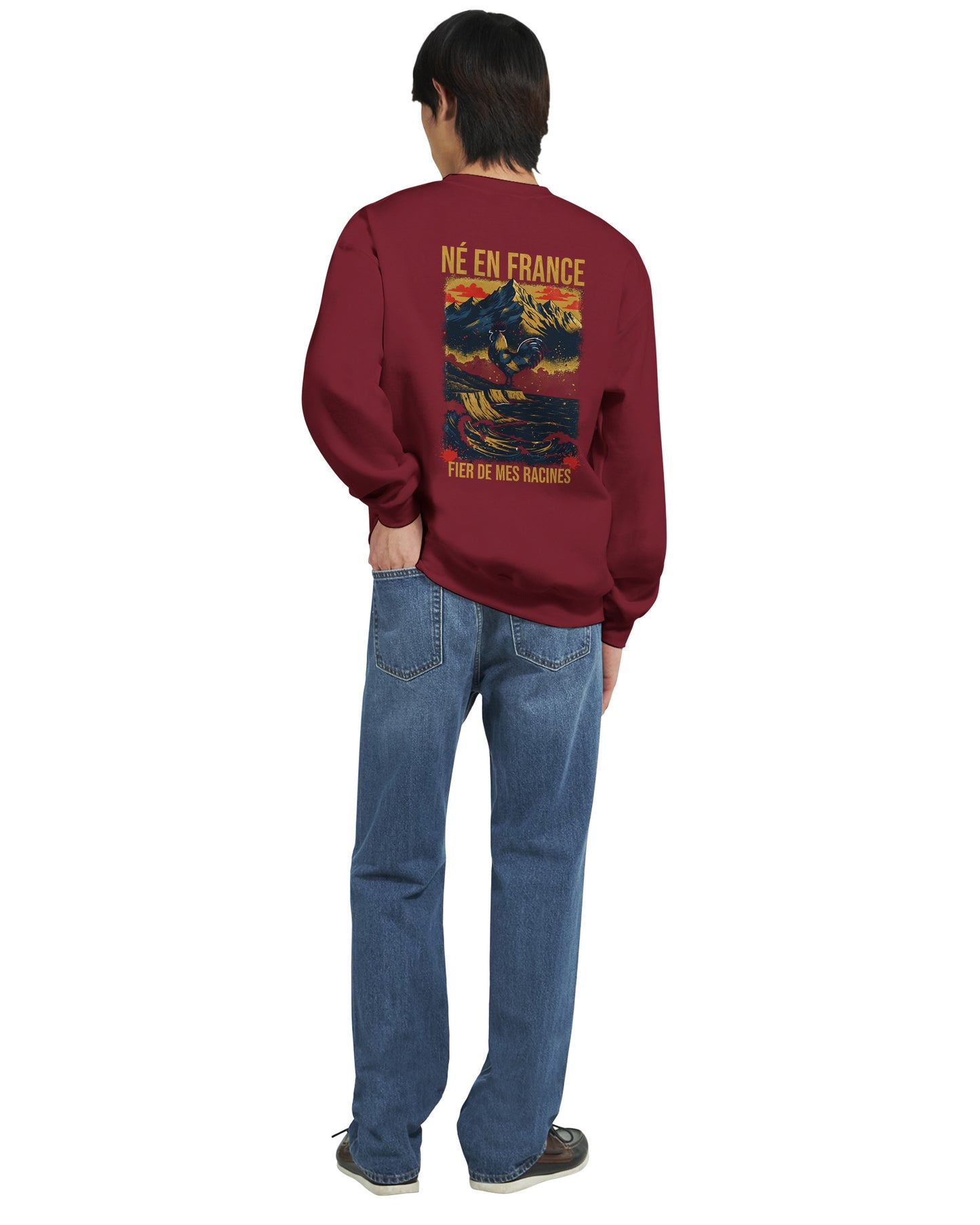 Sweat-shirt Homme Né en France - Confort Premium et Coupe Classique