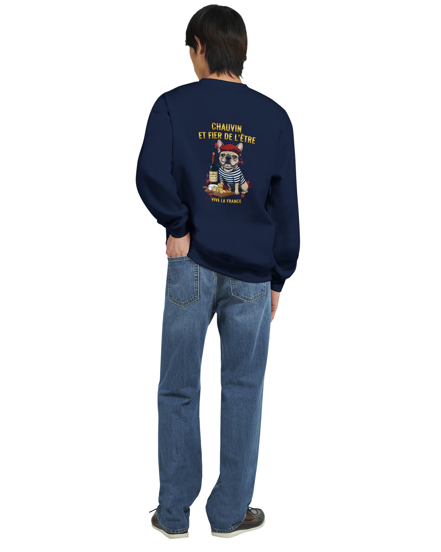 Sweatshirt „Chauvin und stolz darauf zu sein“ im klassischen französischen Rundhals-Stil | Gildan® 18000