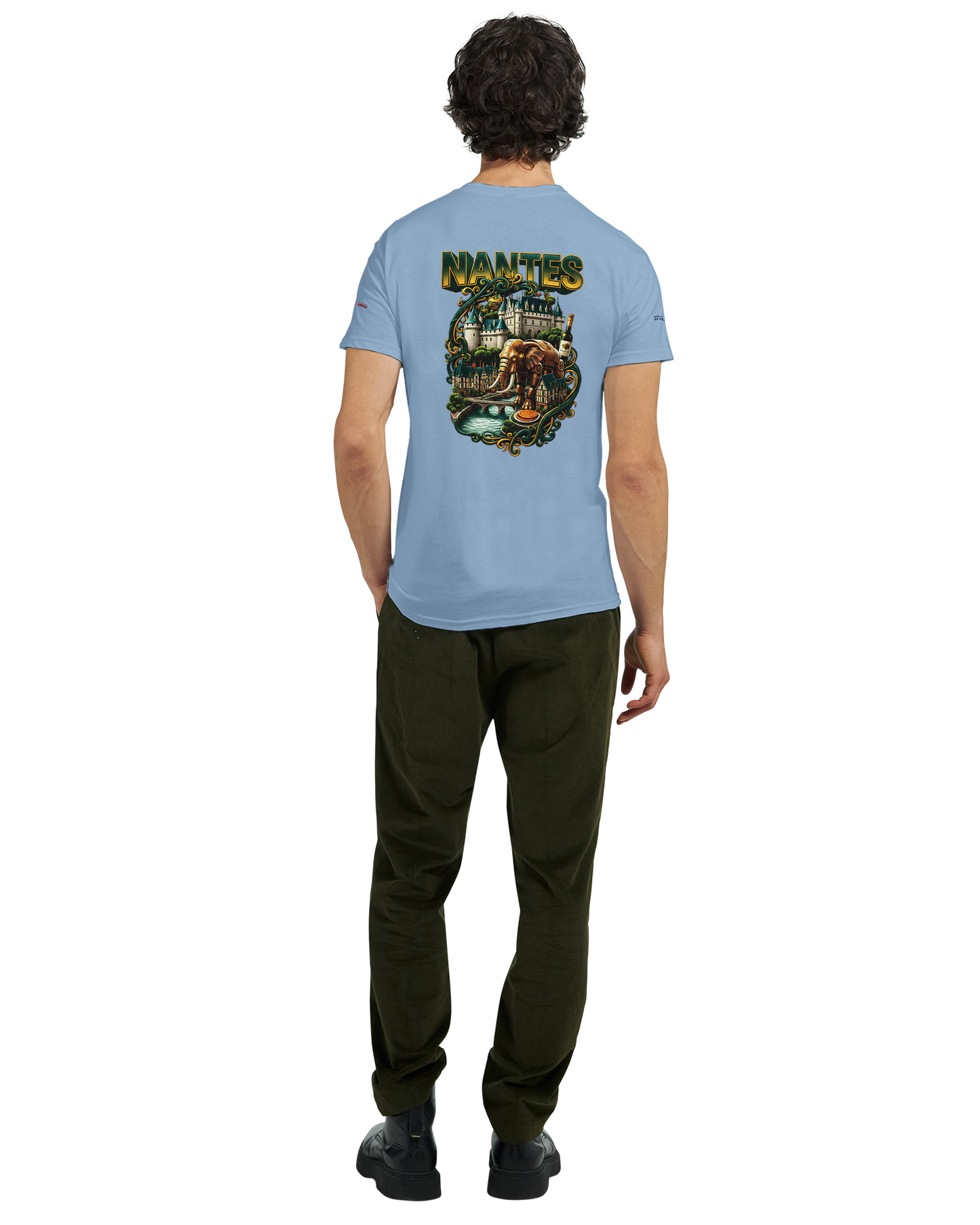 Unisex T-Shirt Nantes Stadt Frankreich | dickes Rundhals-T-Shirt | Gildan® 5000