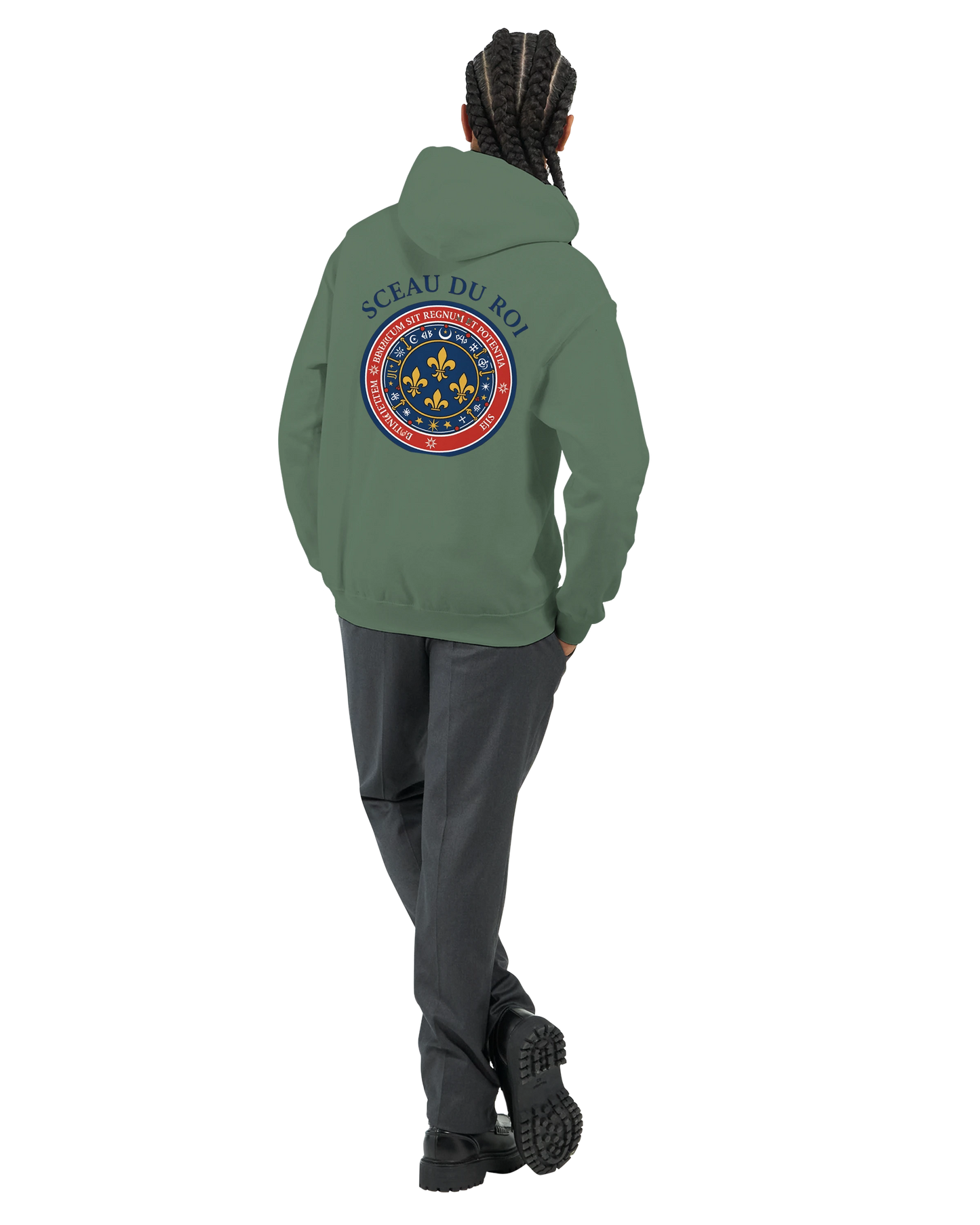 Herren-Kapuzenpullover „Siegel des Königs“ klassisch | Gildan® 18500