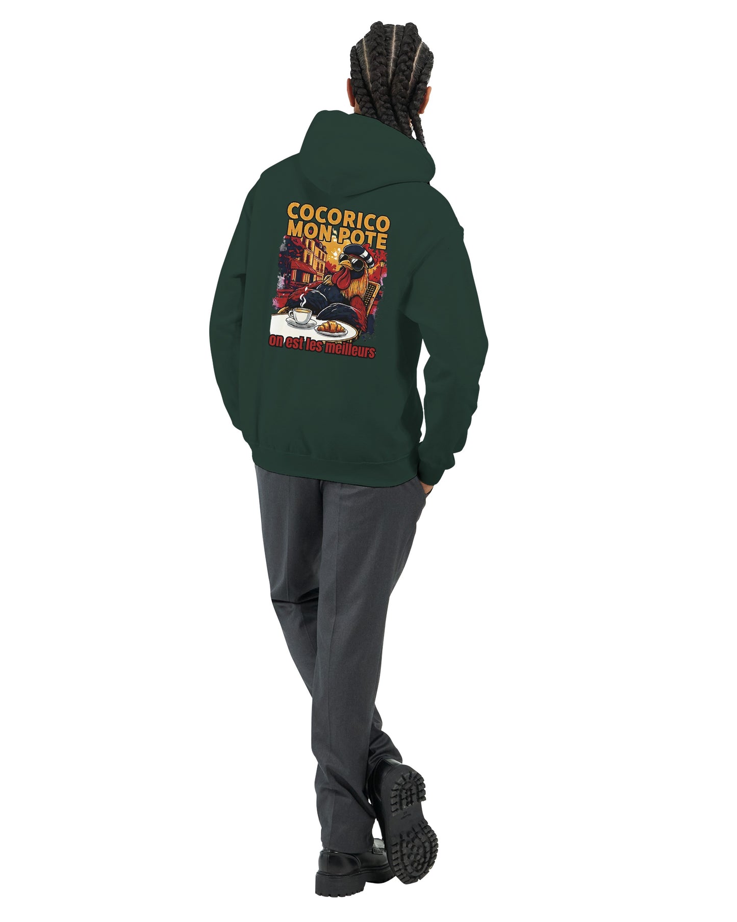 Herren-Kapuzenpullover „Cocorico, wir sind die Besten“ klassisch | Gildan® 18500