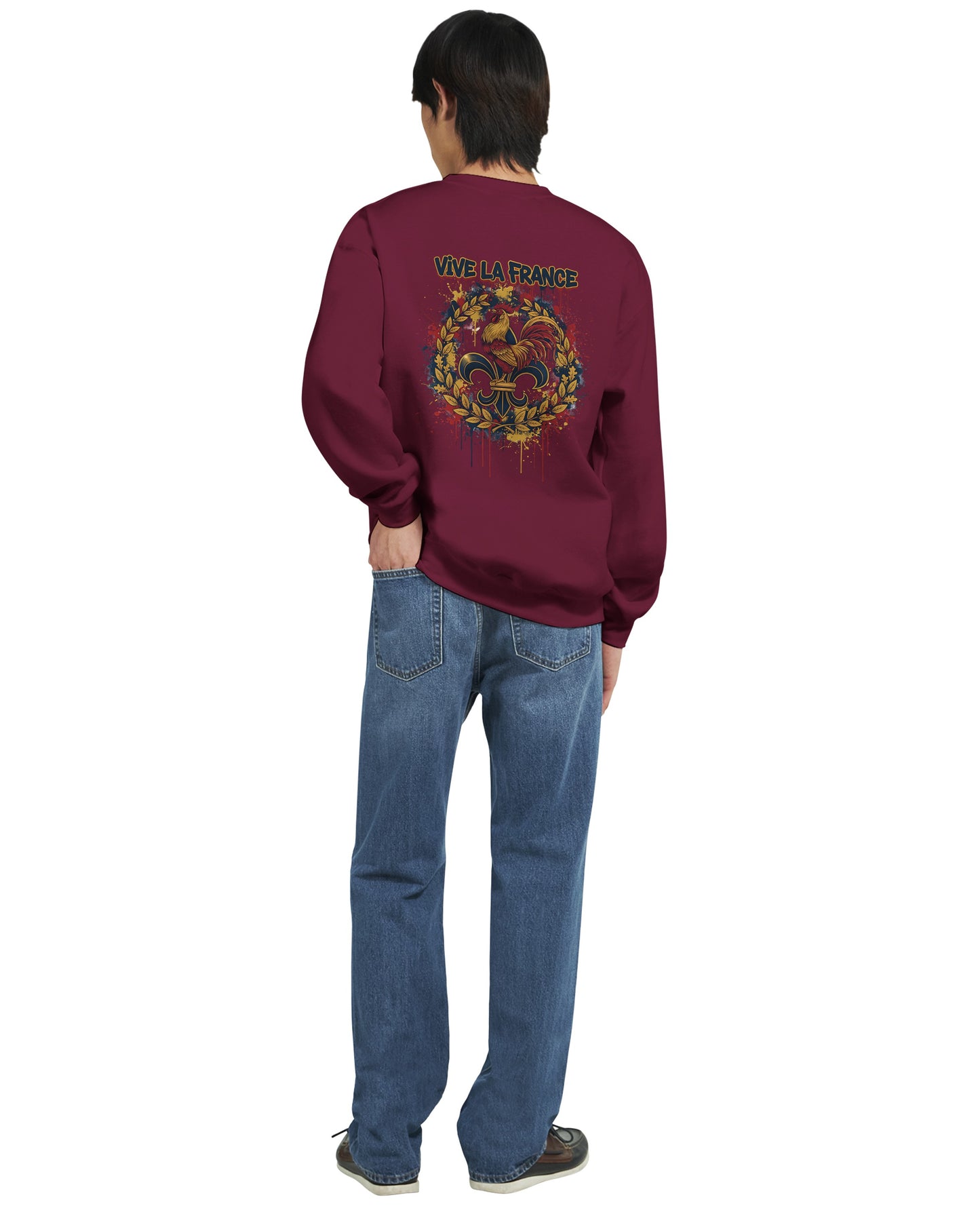 Sweat-shirt Vive la France pour Homme – Sweat à Capuche en Coton Premium
