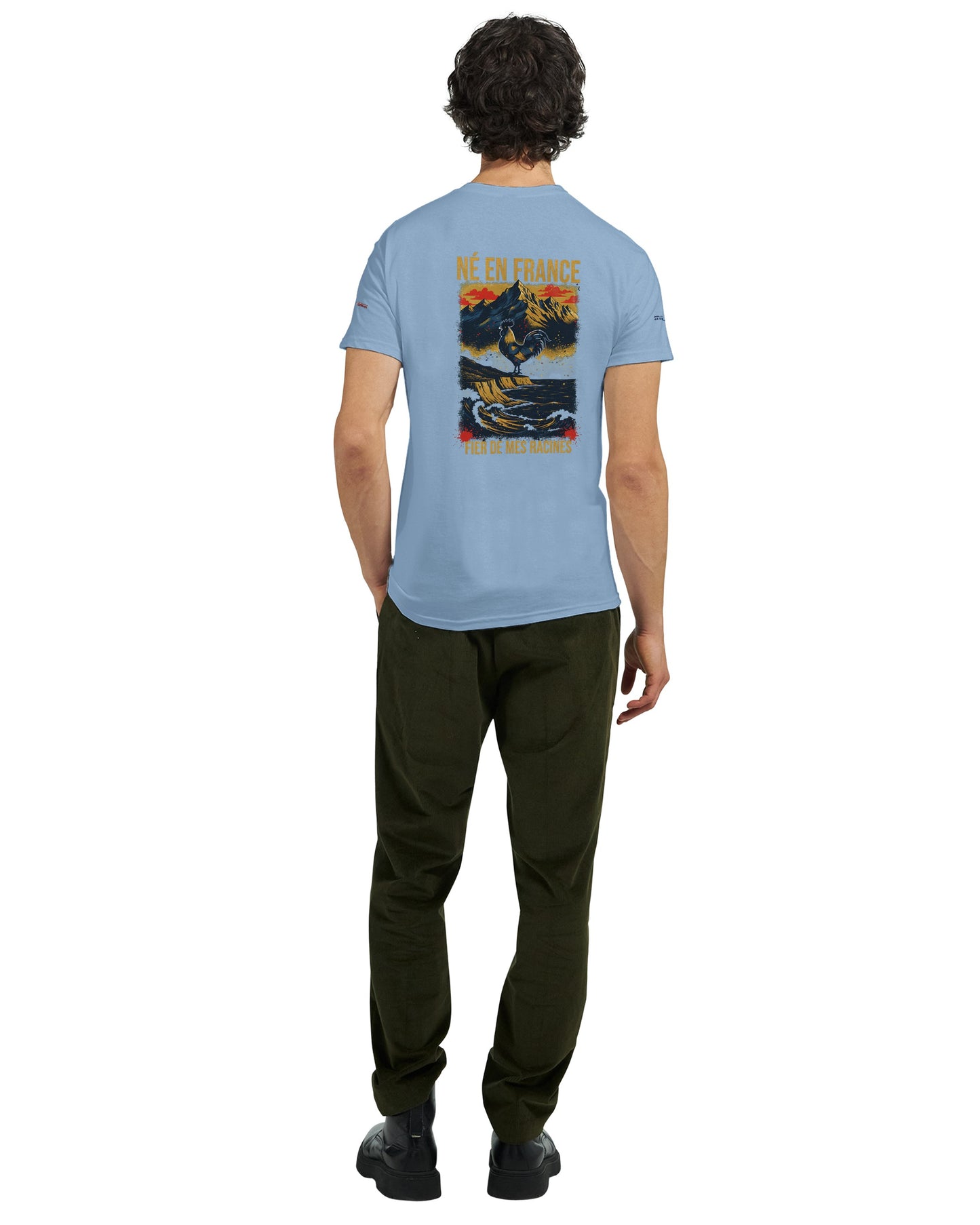 T-Shirt in Frankreich geboren dick rundhals | Gildan® 5000