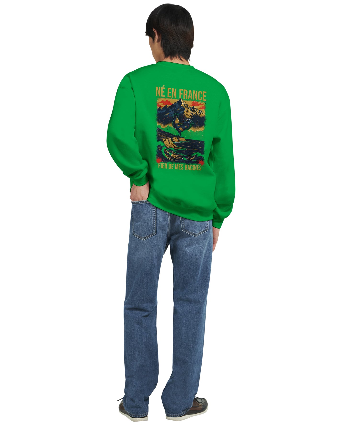 Sweat-shirt Homme Né en France - Confort Premium et Coupe Classique