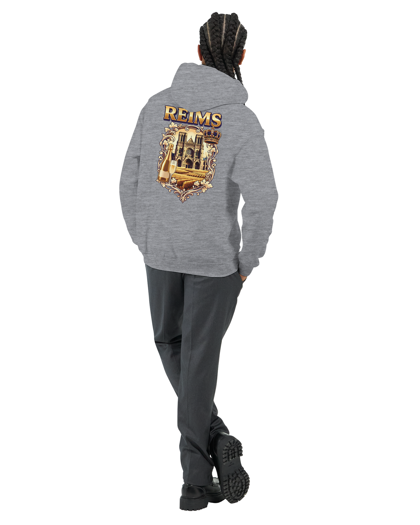 Sweat à capuche Reims – Hoodie unisexe classique style ville de France