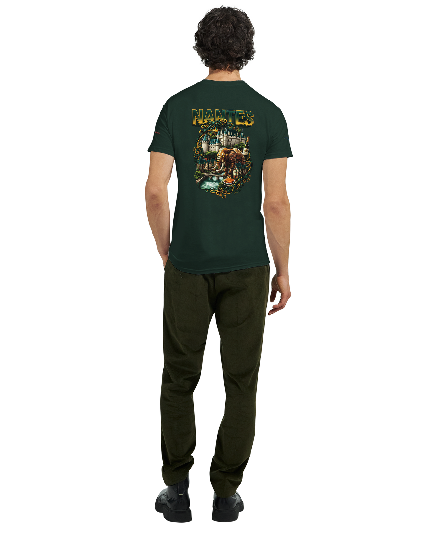 Unisex T-Shirt Nantes Stadt Frankreich | dickes Rundhals-T-Shirt | Gildan® 5000