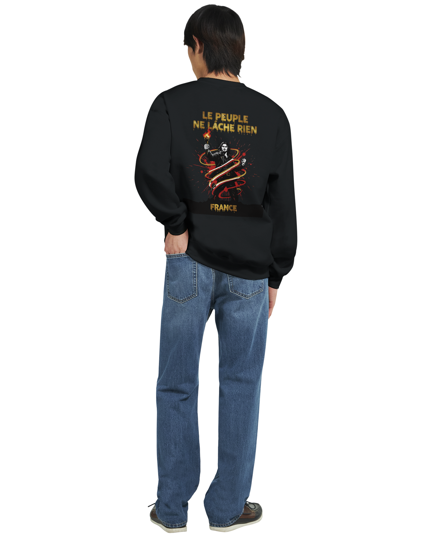 Sweatshirt "Le peuple lâche rien" French Style Classic Crewneck | Gildan® 18000