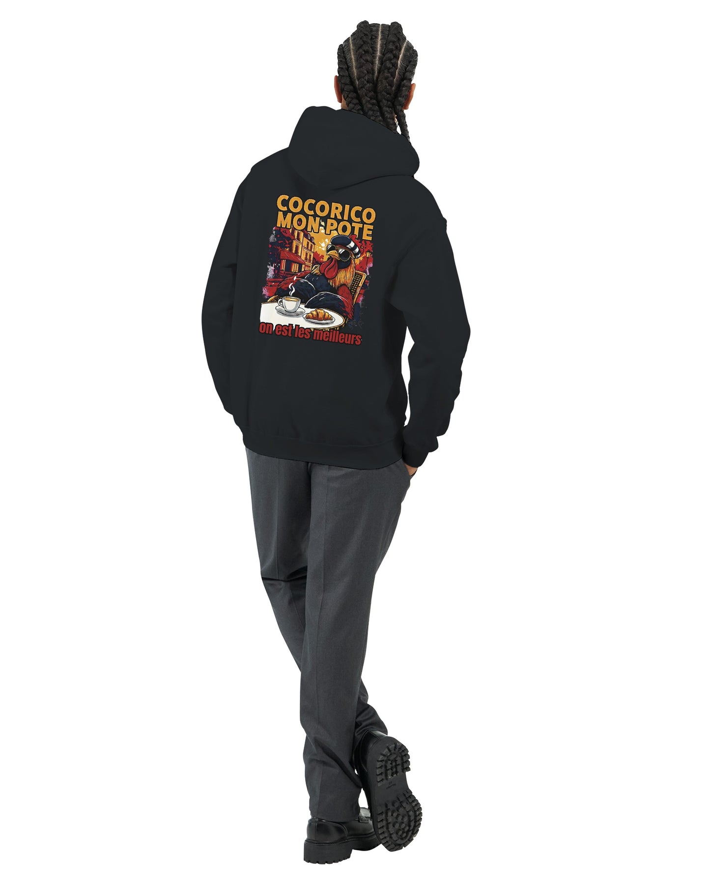 Herren-Kapuzenpullover „Cocorico, wir sind die Besten“ klassisch | Gildan® 18500