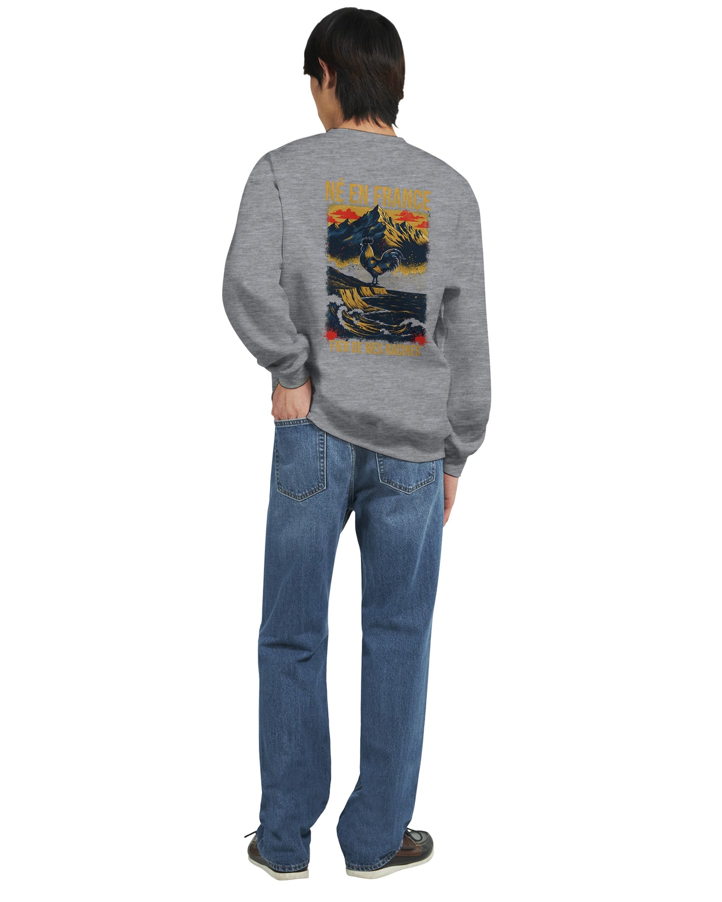 Sweat-shirt Homme Né en France - Confort Premium et Coupe Classique