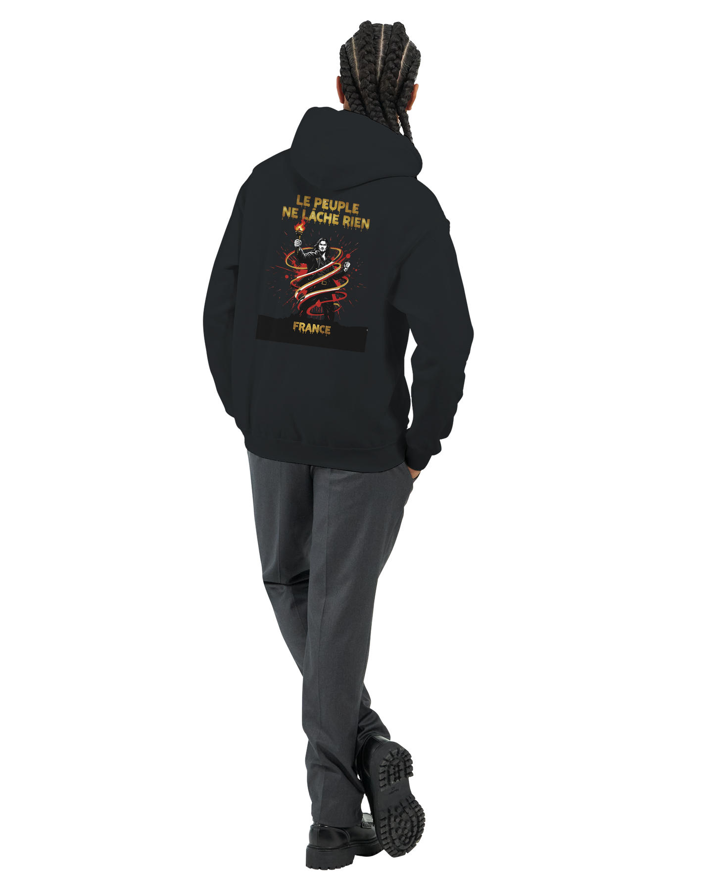 "The people don't give up" hoodie - classic French style for men | Gildan® 18500