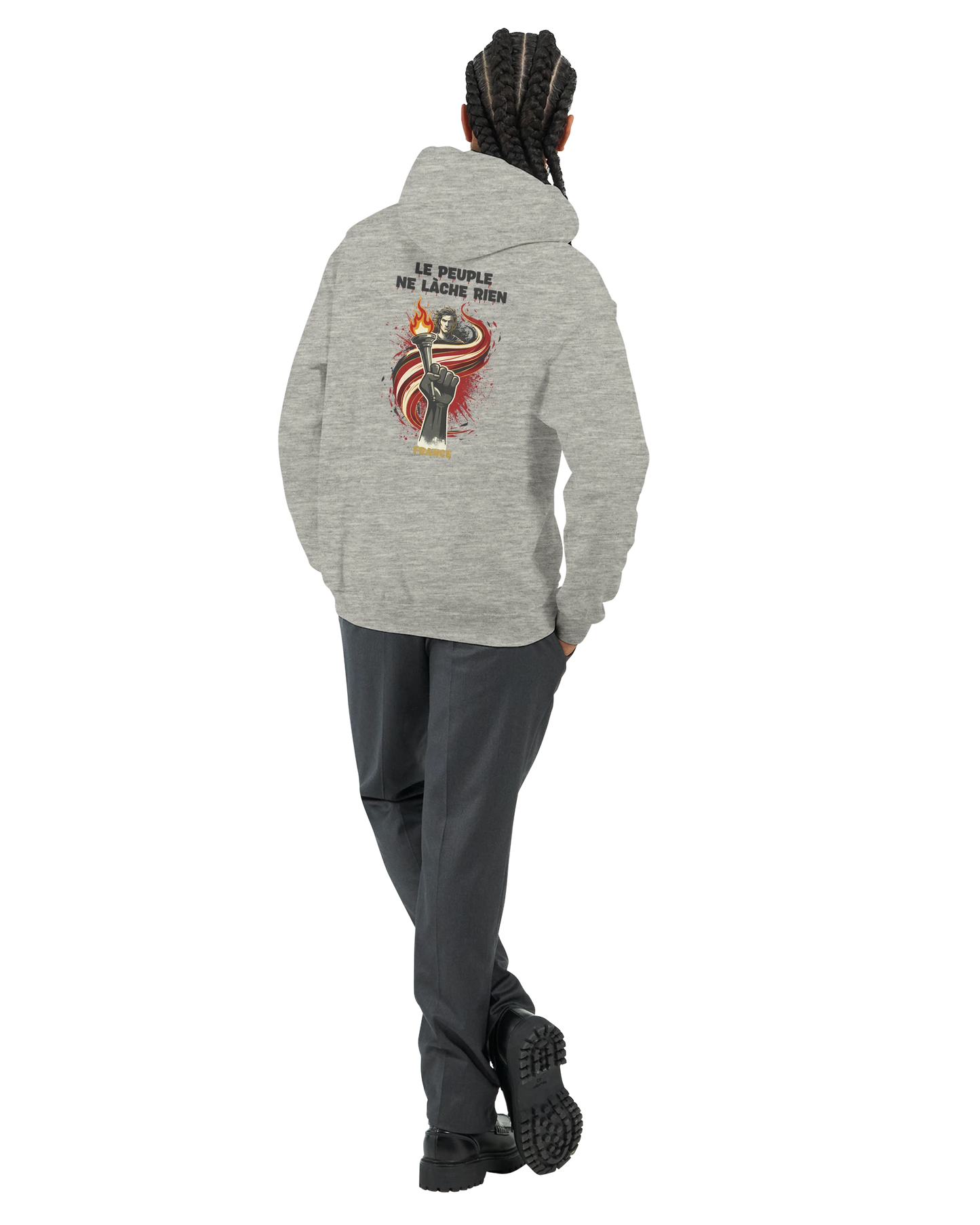 "The people don't give up" hoodie - classic French style for men | Gildan® 18500