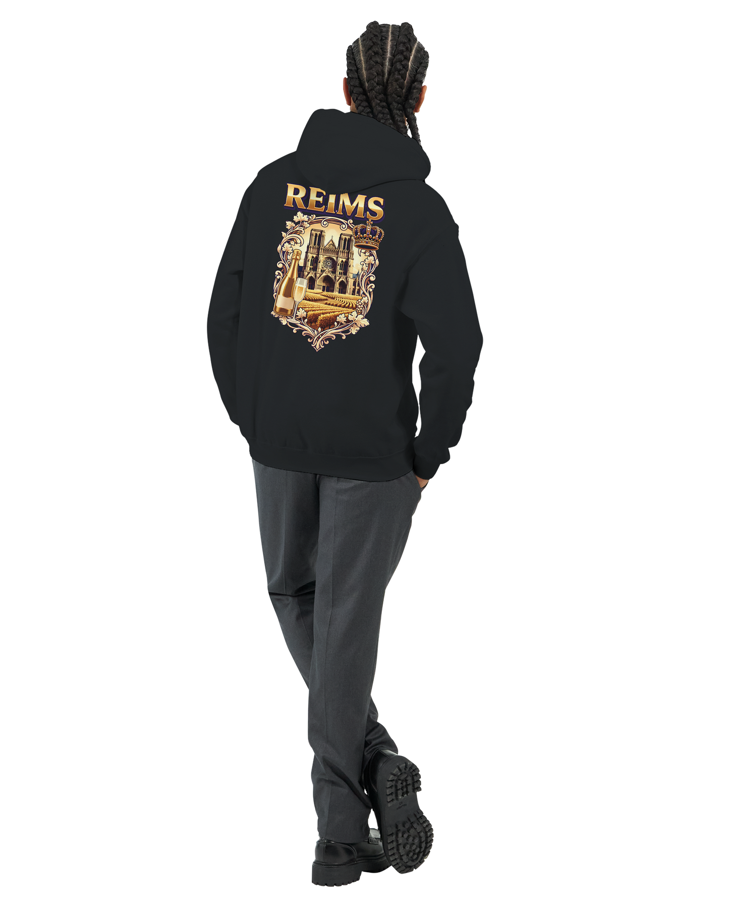 Sweat à capuche Reims – Hoodie unisexe classique style ville de France