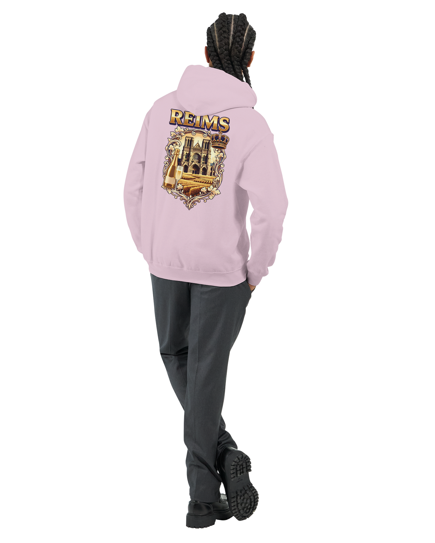 Sweat à capuche Reims – Hoodie unisexe classique style ville de France